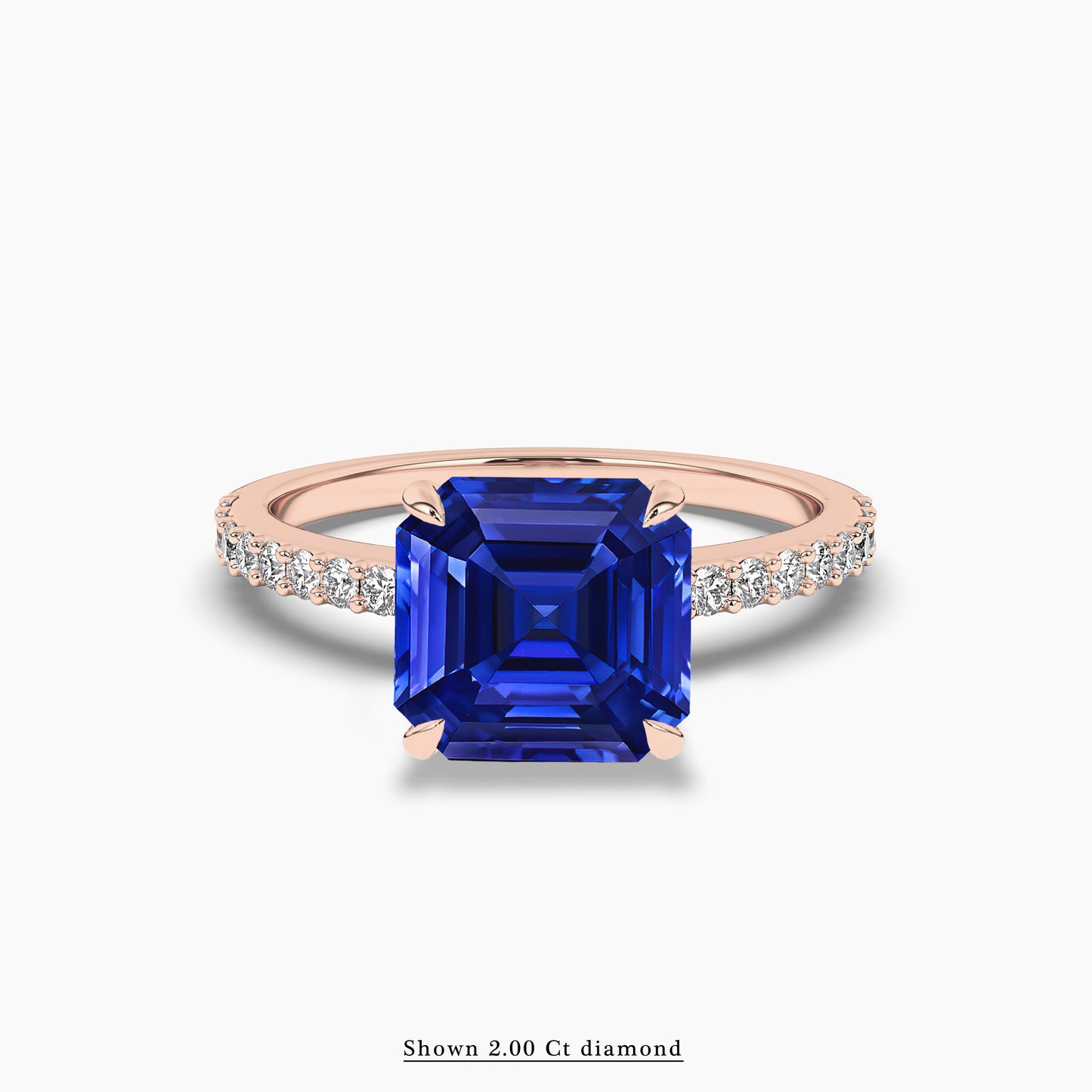 TEST solitaire ring with carat variation + gemstone