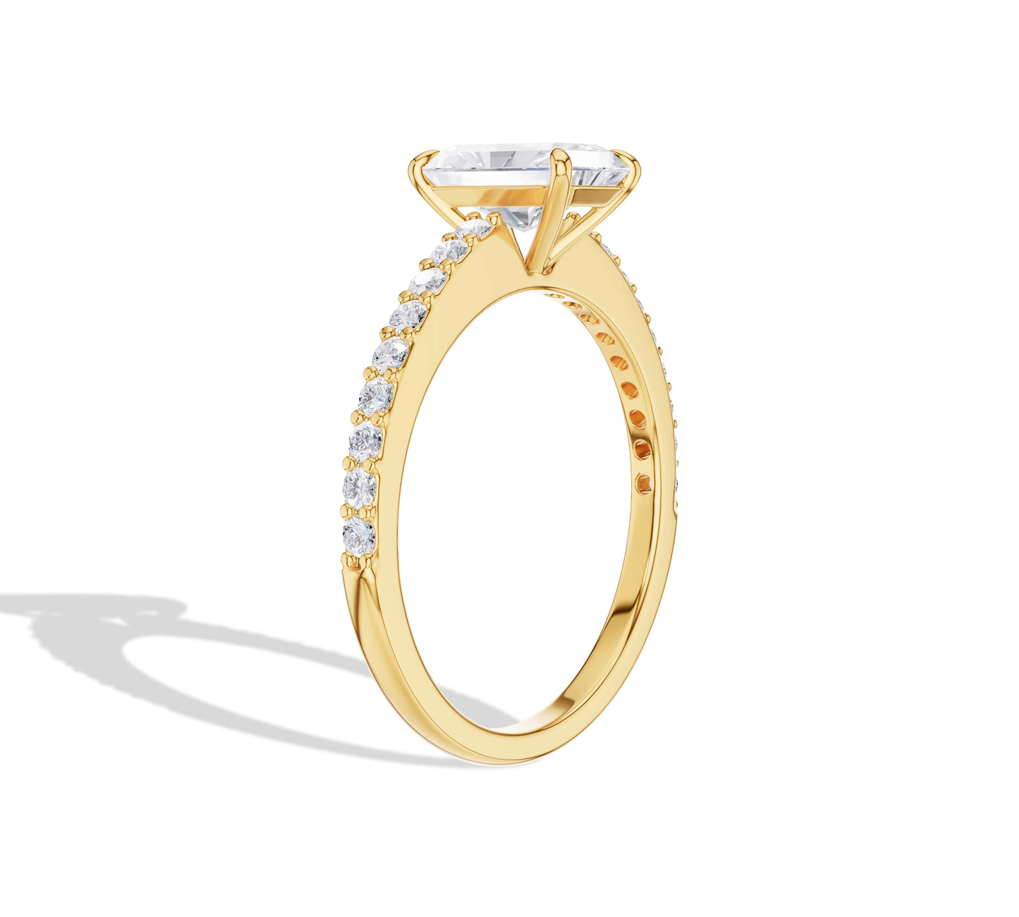 radiant cut diamond engagement ring