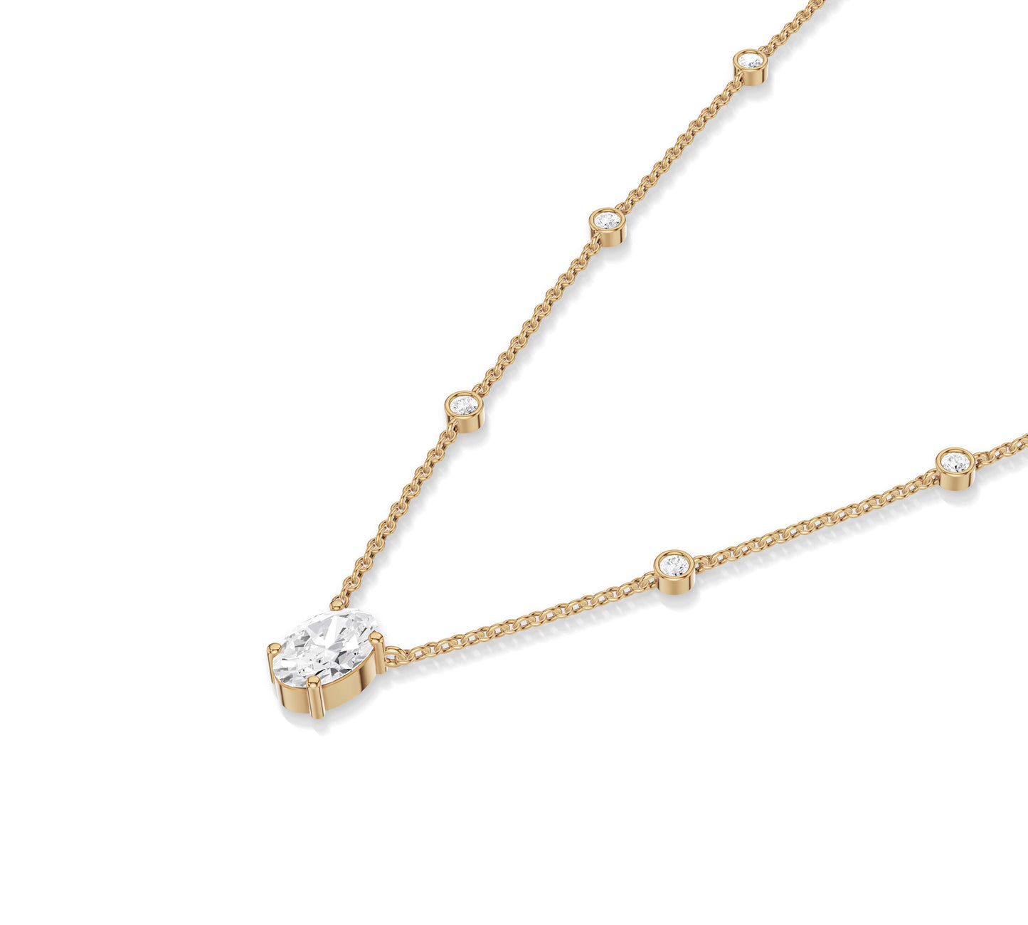 diamond Station Necklace