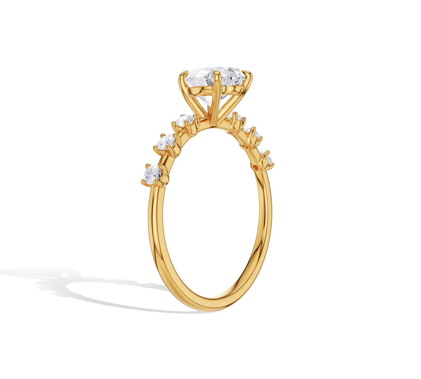 diamond heart ring