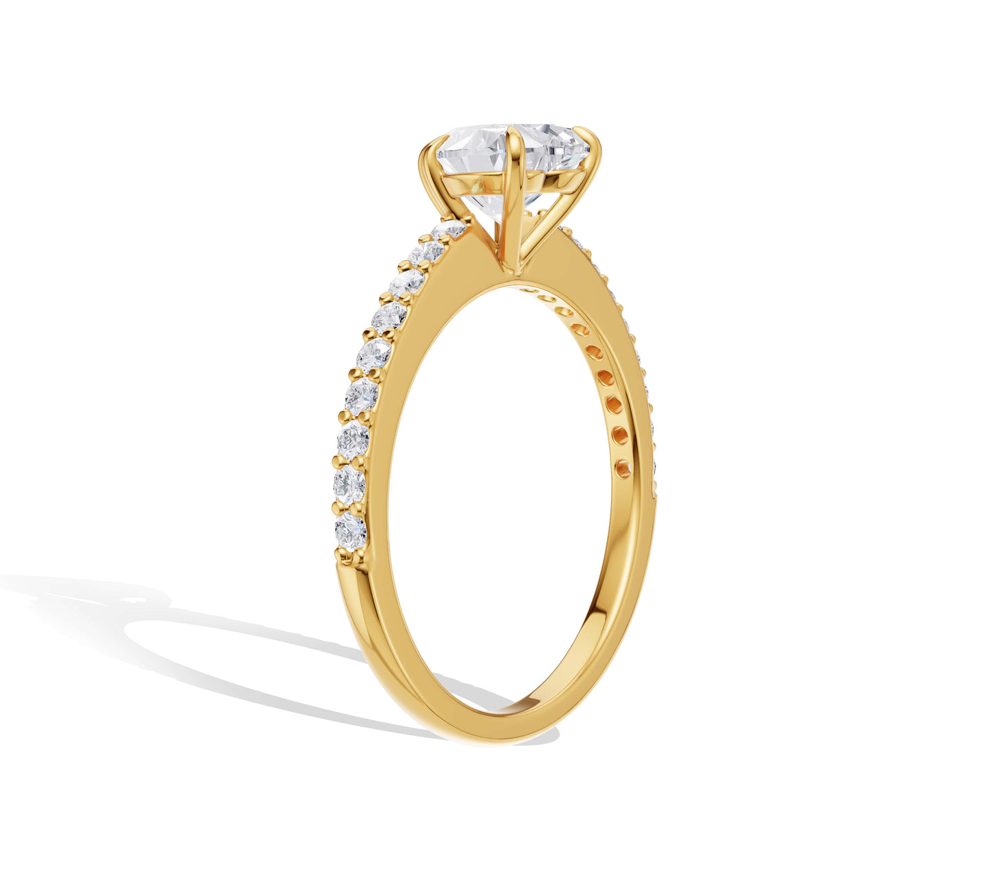 heart shaped engagement ring