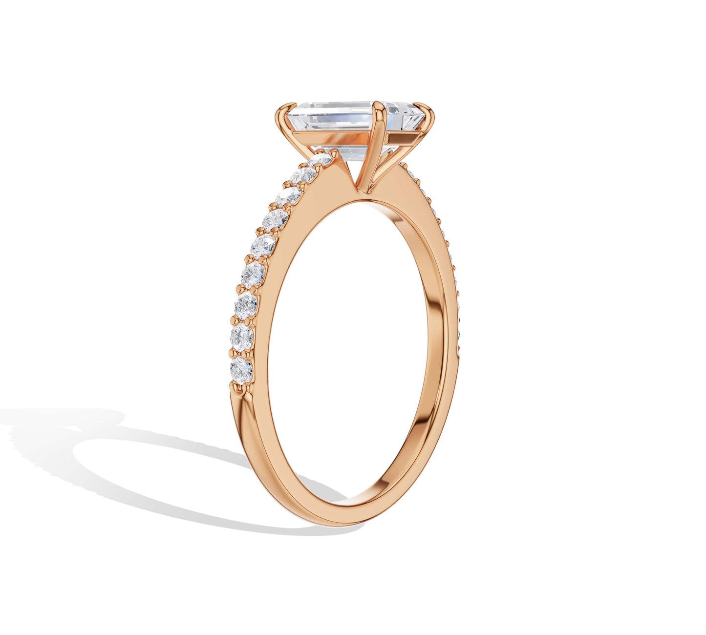 emerald cut solitaire ring