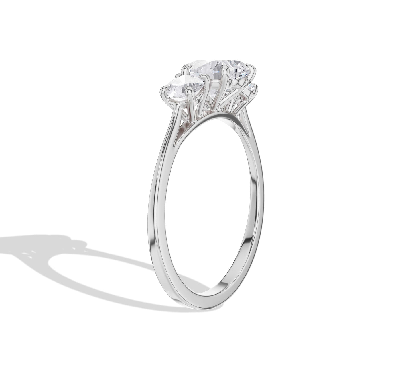 diamond heart ring white gold
