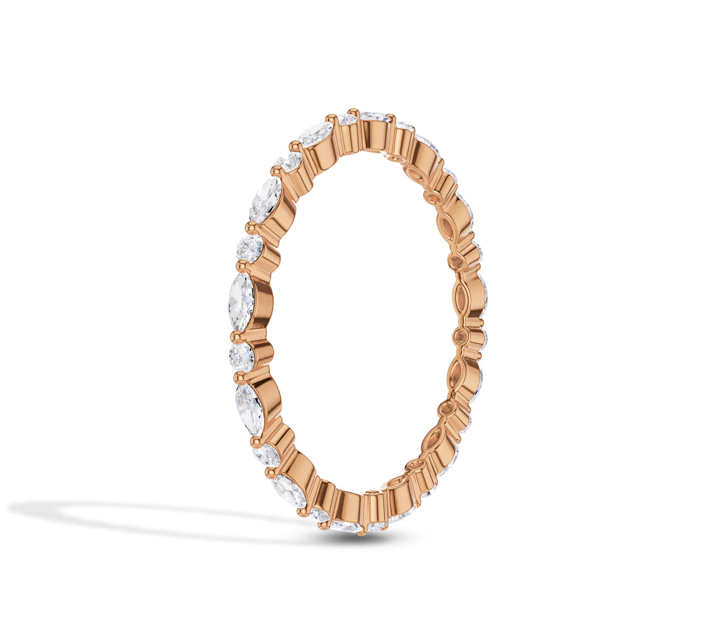 marquise diamond wedding band for her