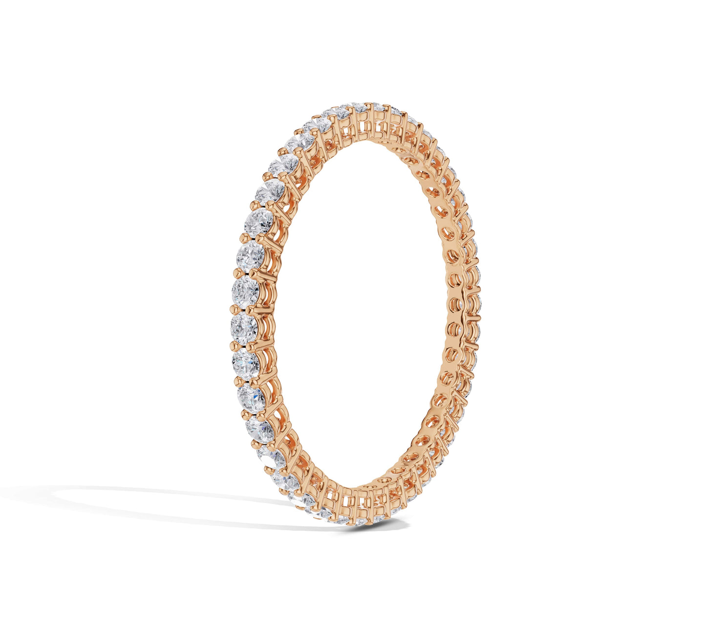 Brilliant cut diamond gold band