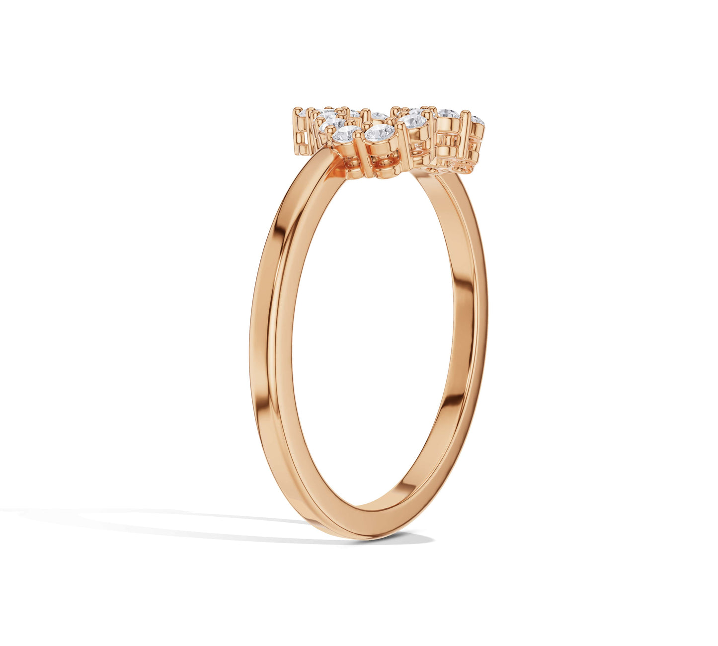 open heart diamond ring