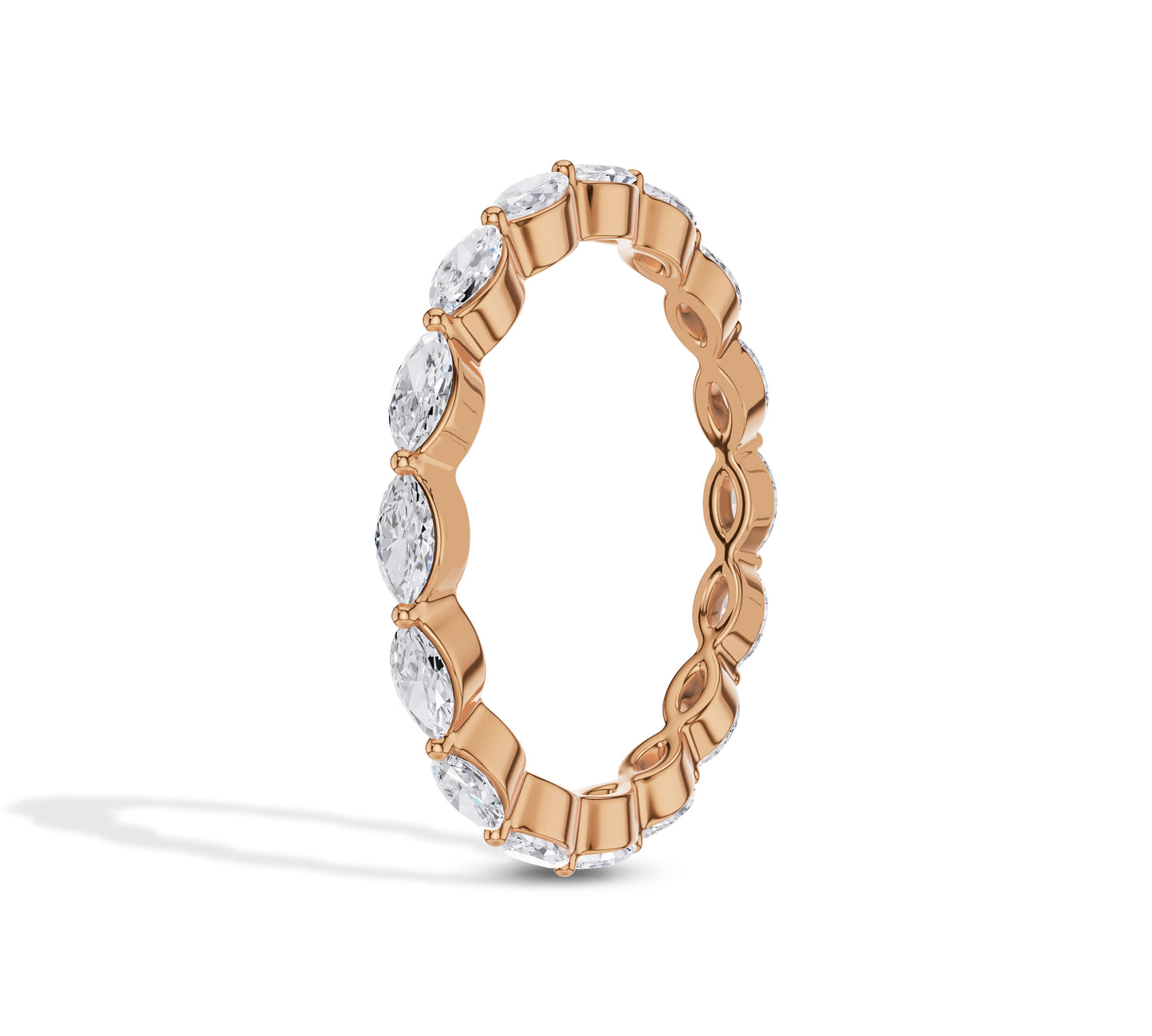 Rose gold diamond ring for women