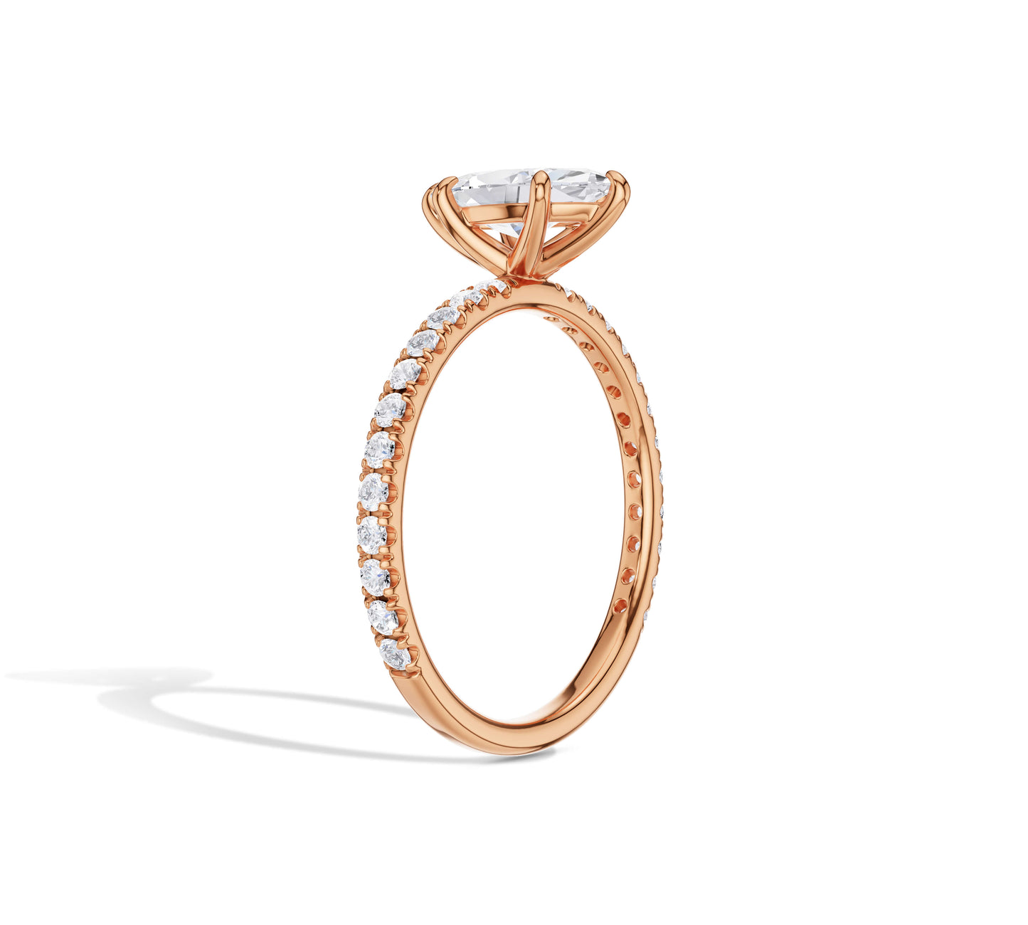 engagement ring marquise in rose gold