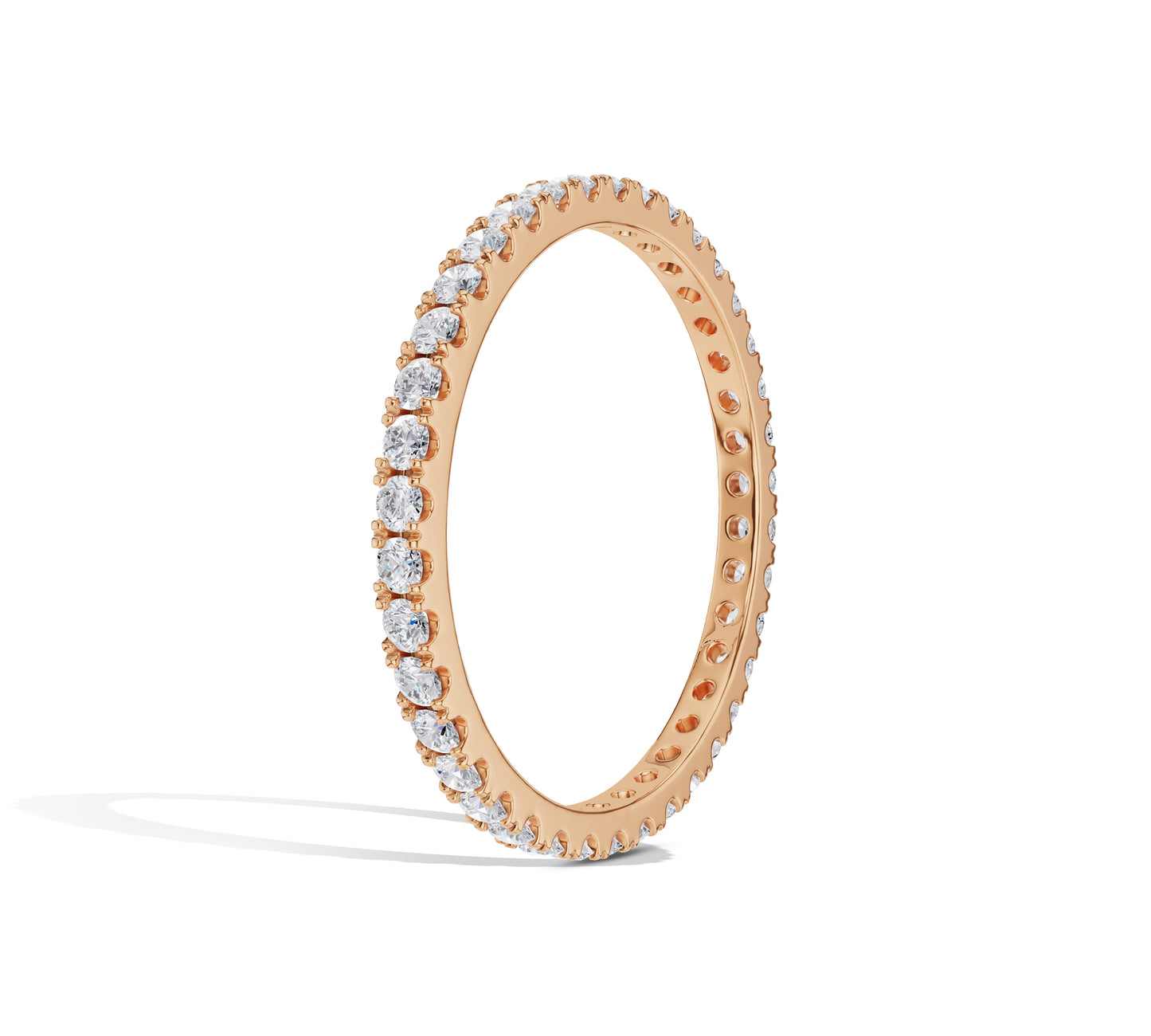 rose gold micro-pavé diamond band
