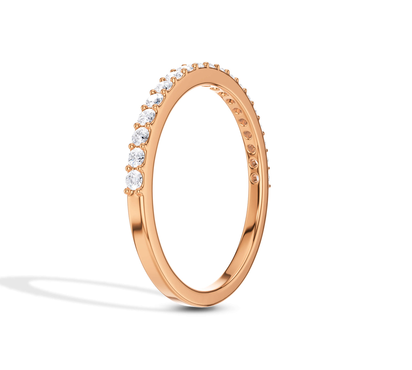 Everyday rose gold diamond band