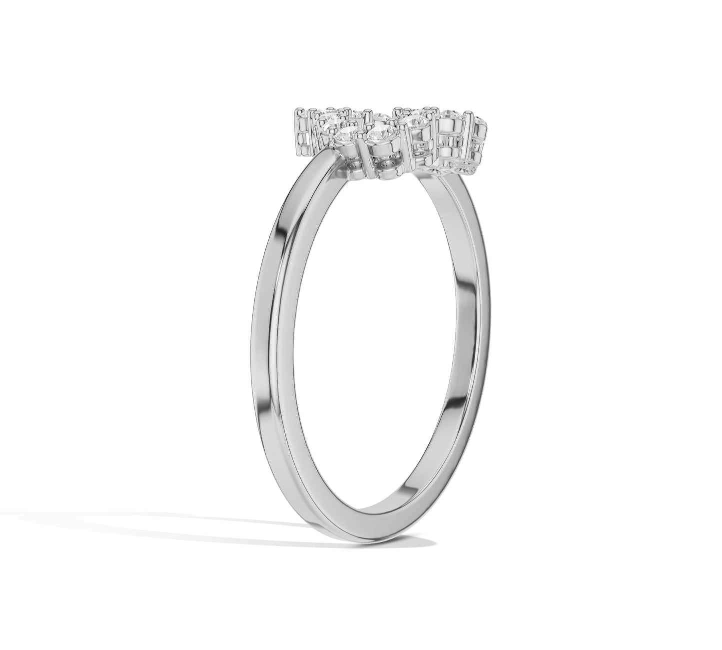 open heart diamond ring