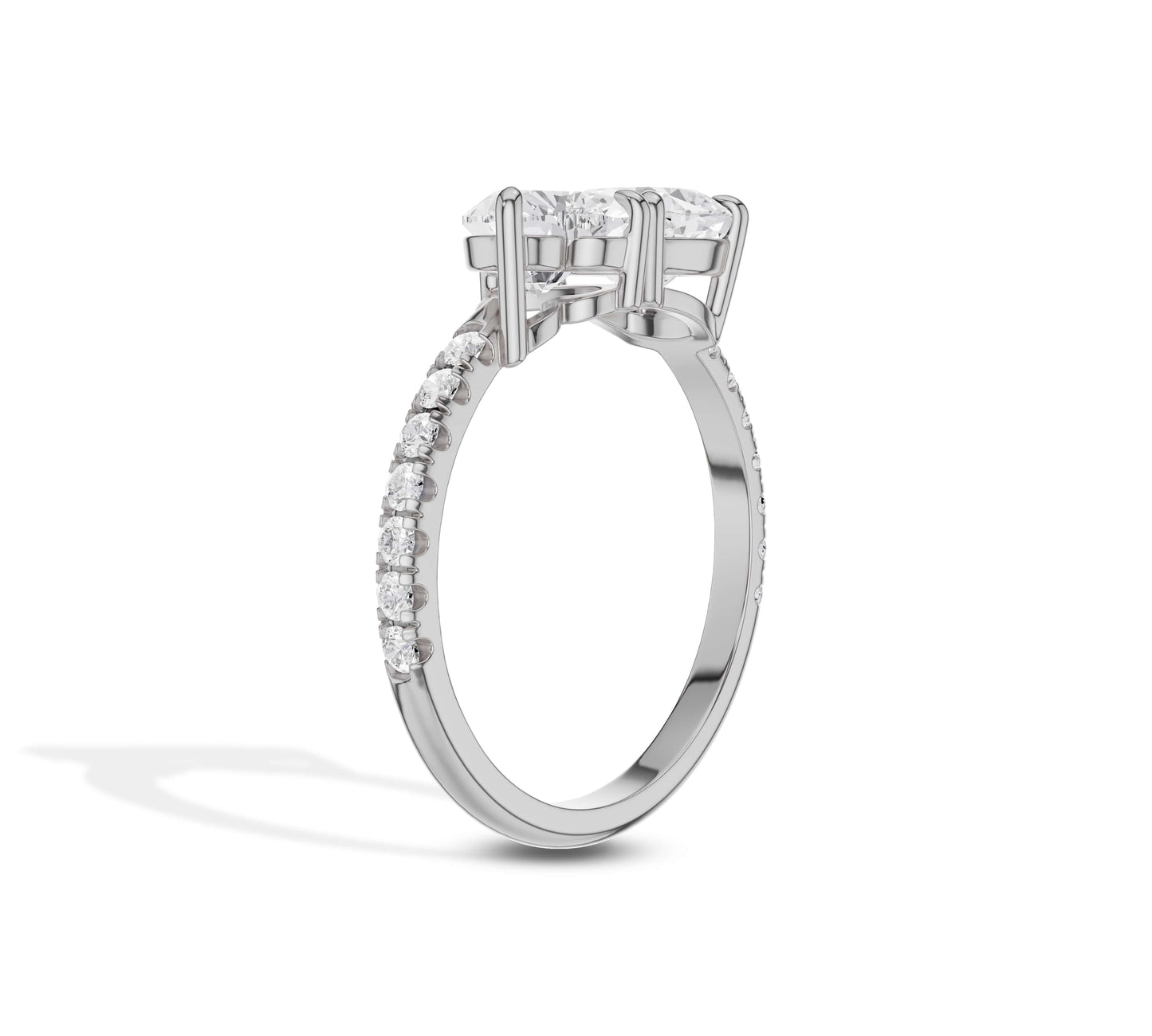 toi et moi engagement ring lab grown