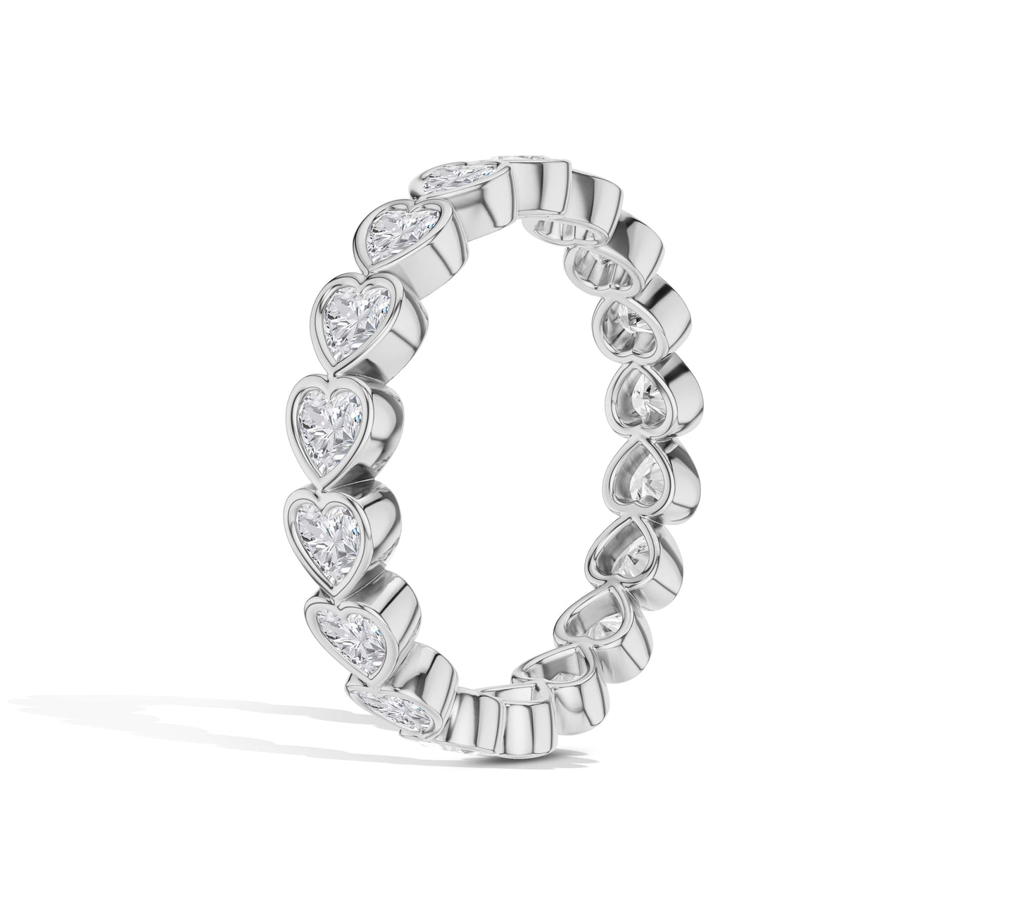 Dazzling full diamond eternity band in white gold