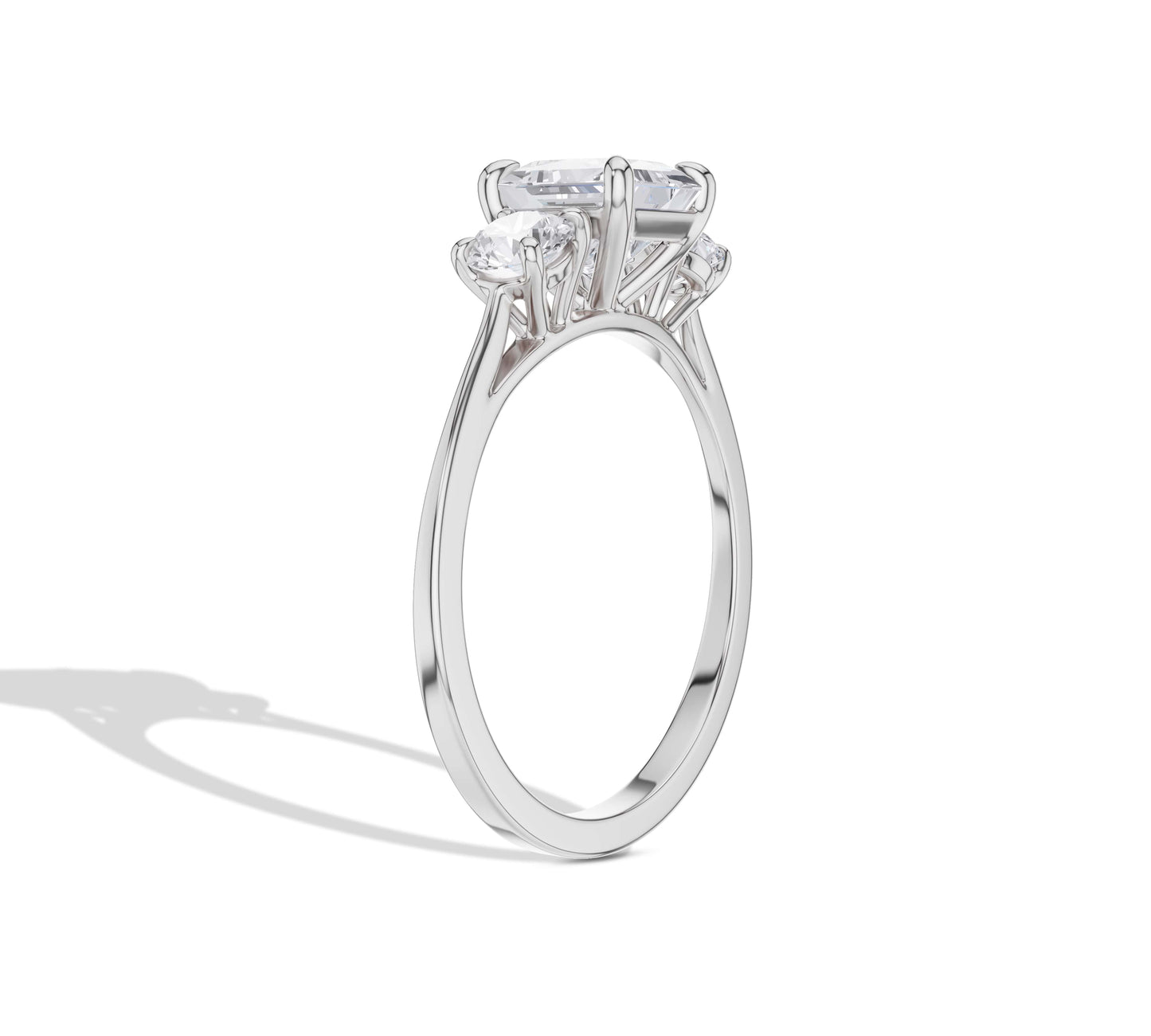 three diamond engagement ring