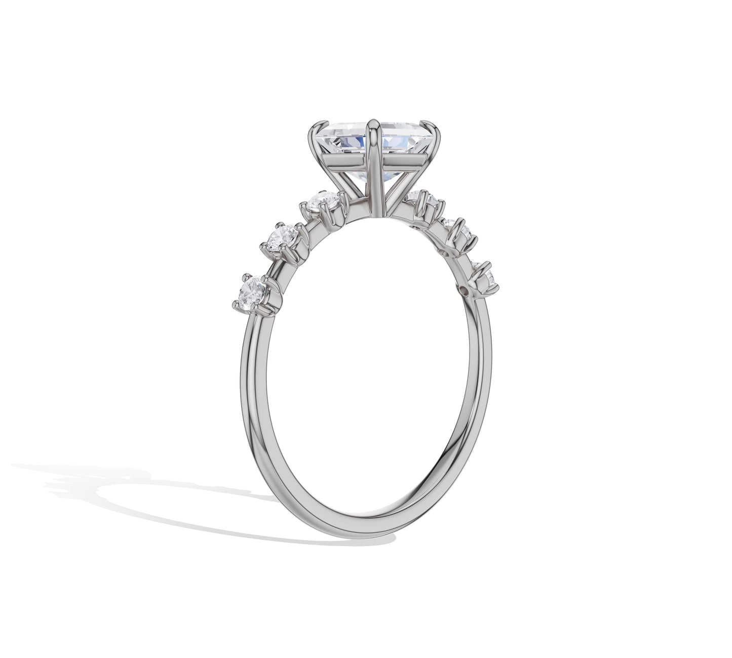 diamond engagement ring with side stones