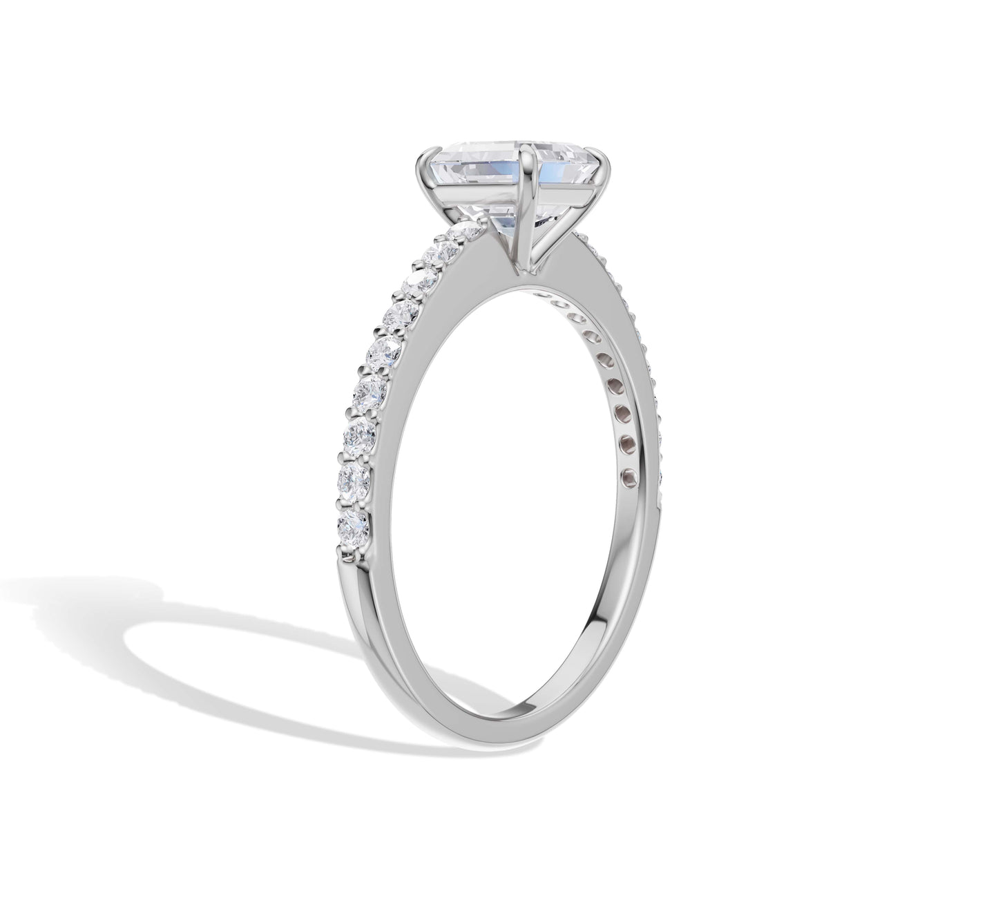 pave band engagement ring