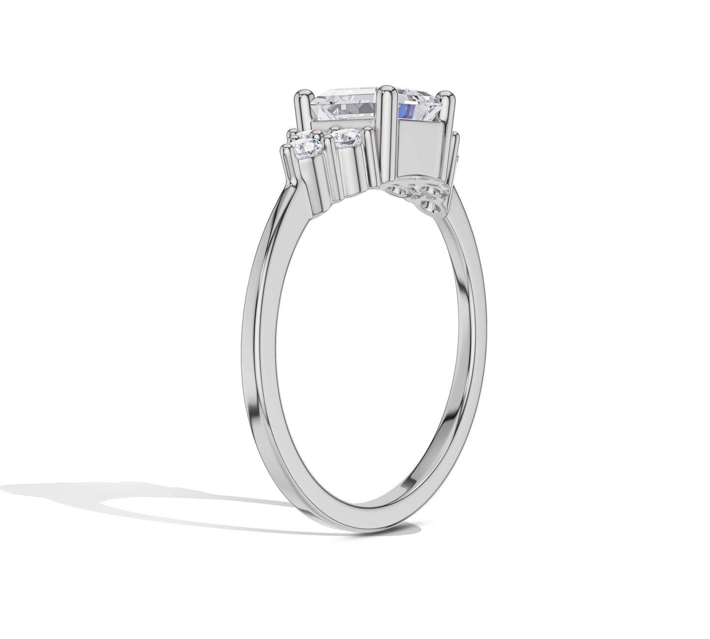 Stunning Asscher cut diamond gold ring