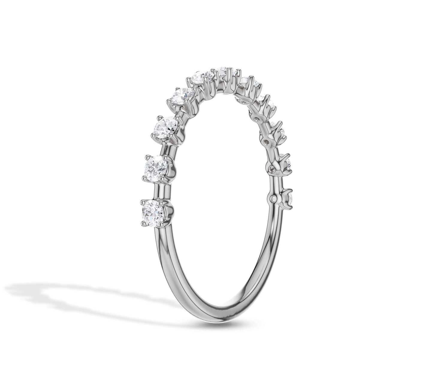 wedding ring band in white gold
