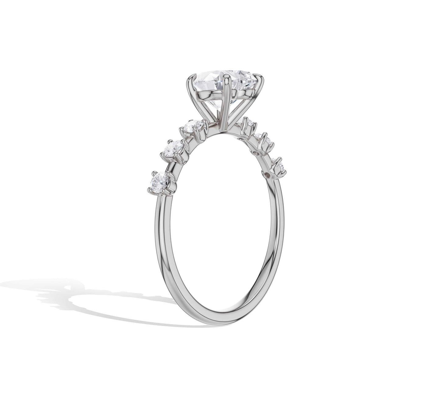 heart shaped diamond engagement ring