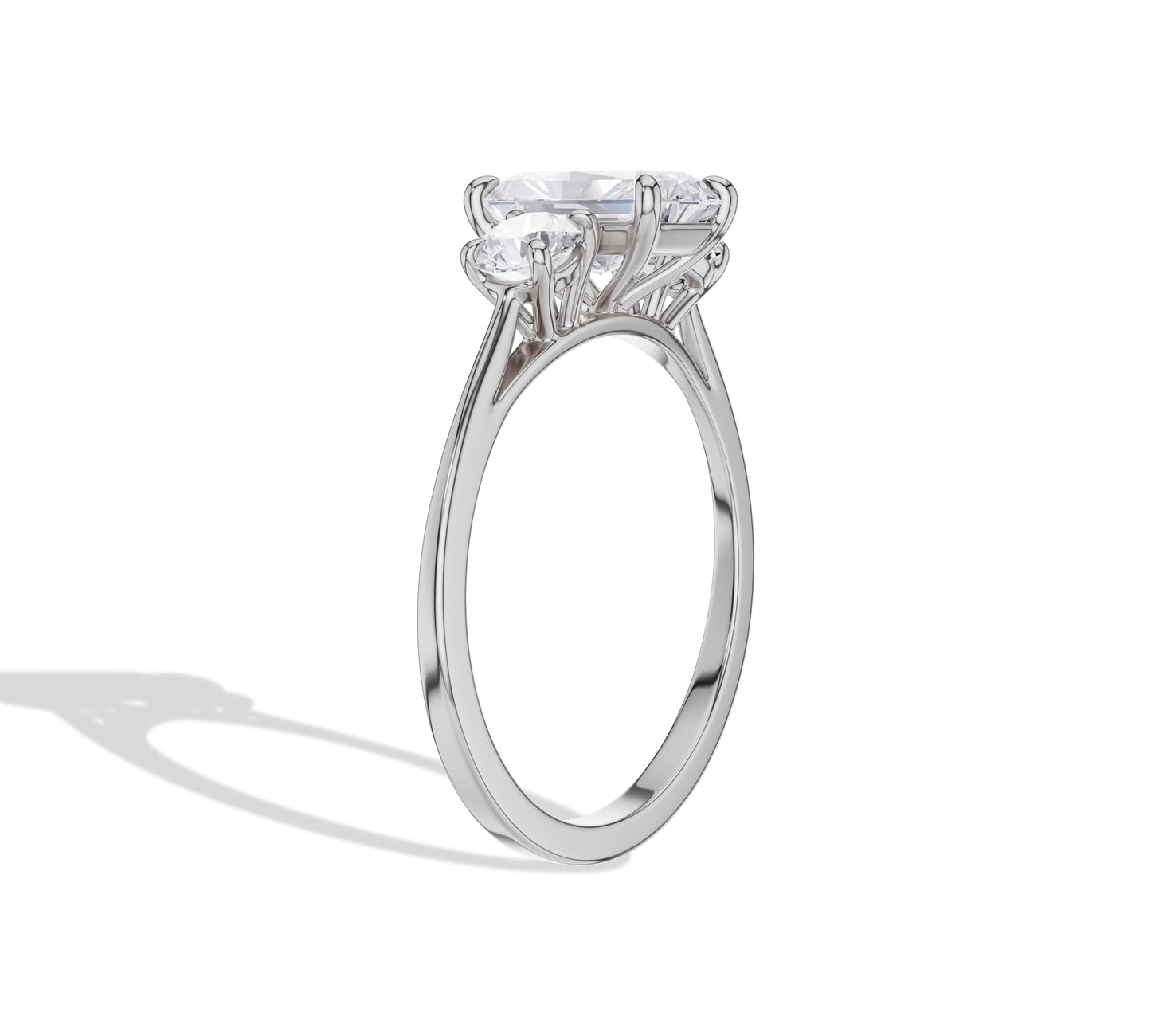 three diamond engagement ring