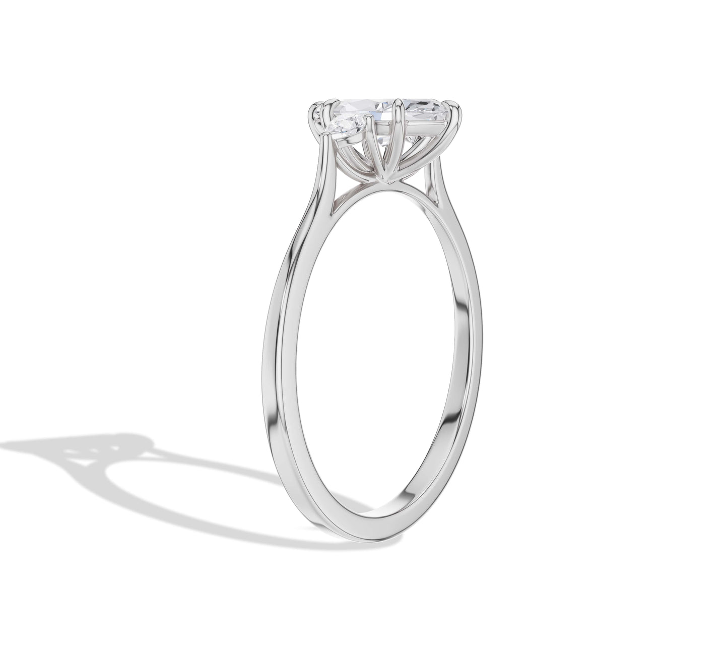 three stone diamond engagement ring