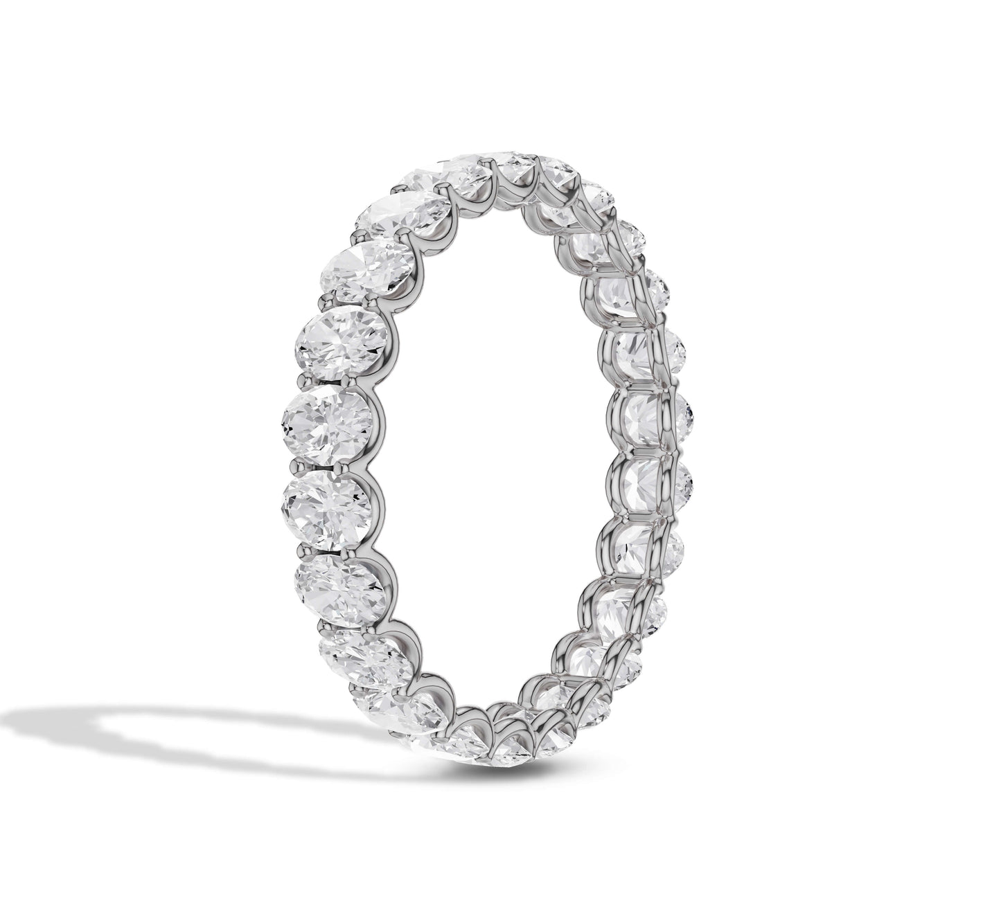 U prong oval diamond band