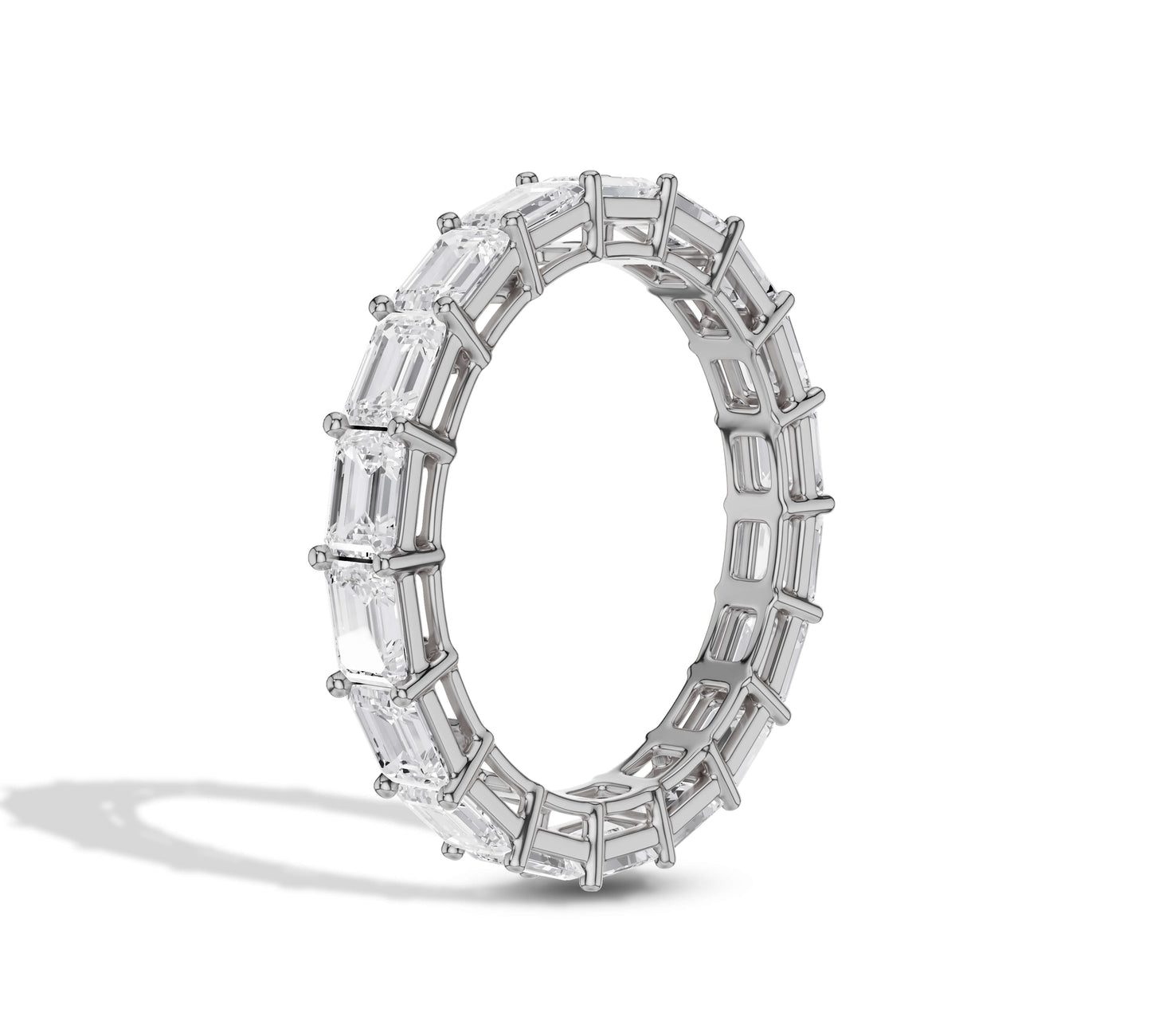 emerald diamnd eternity band