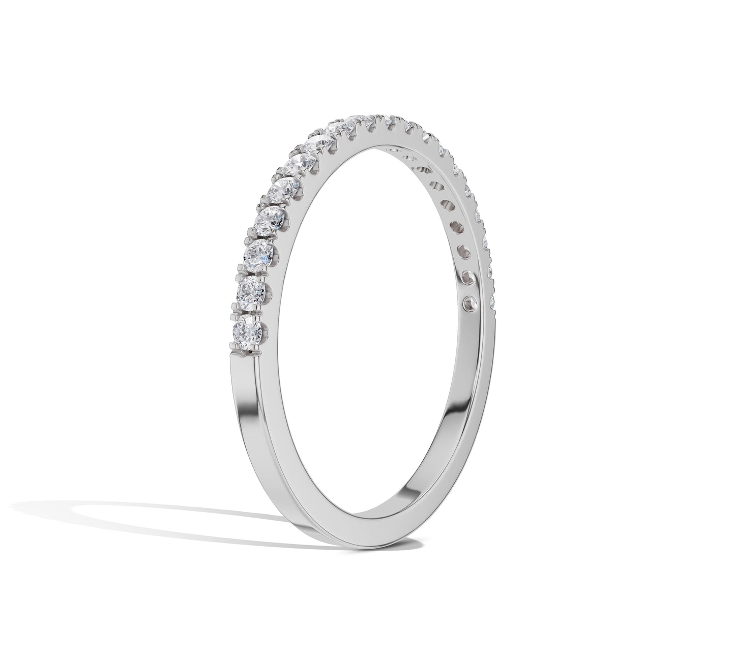 white gold diamond stackable ring