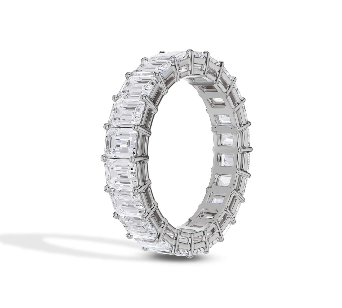Full diamond ring with modern cuts