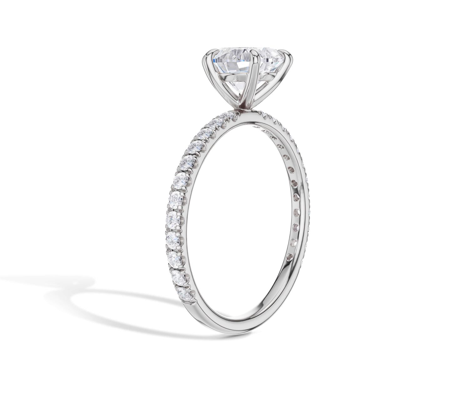 14k white gold Heart Shaped Engagement Ring