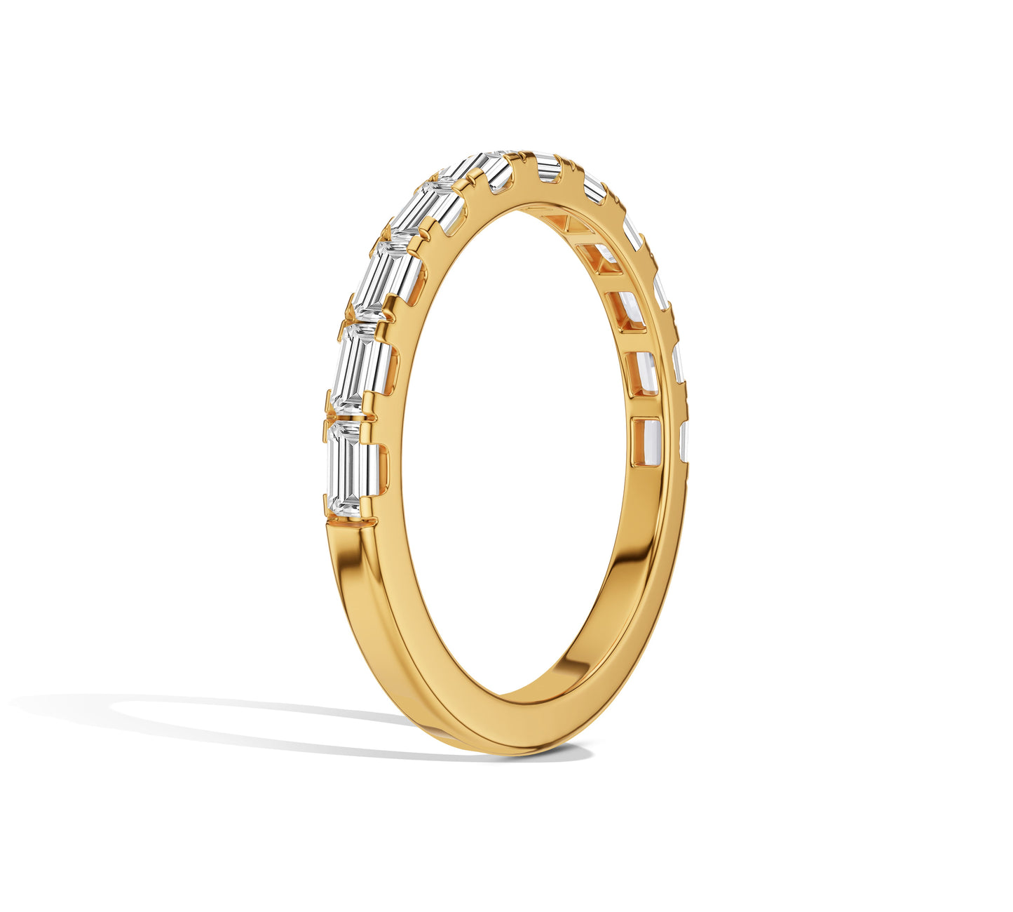 baguette diamond eternity wedding band