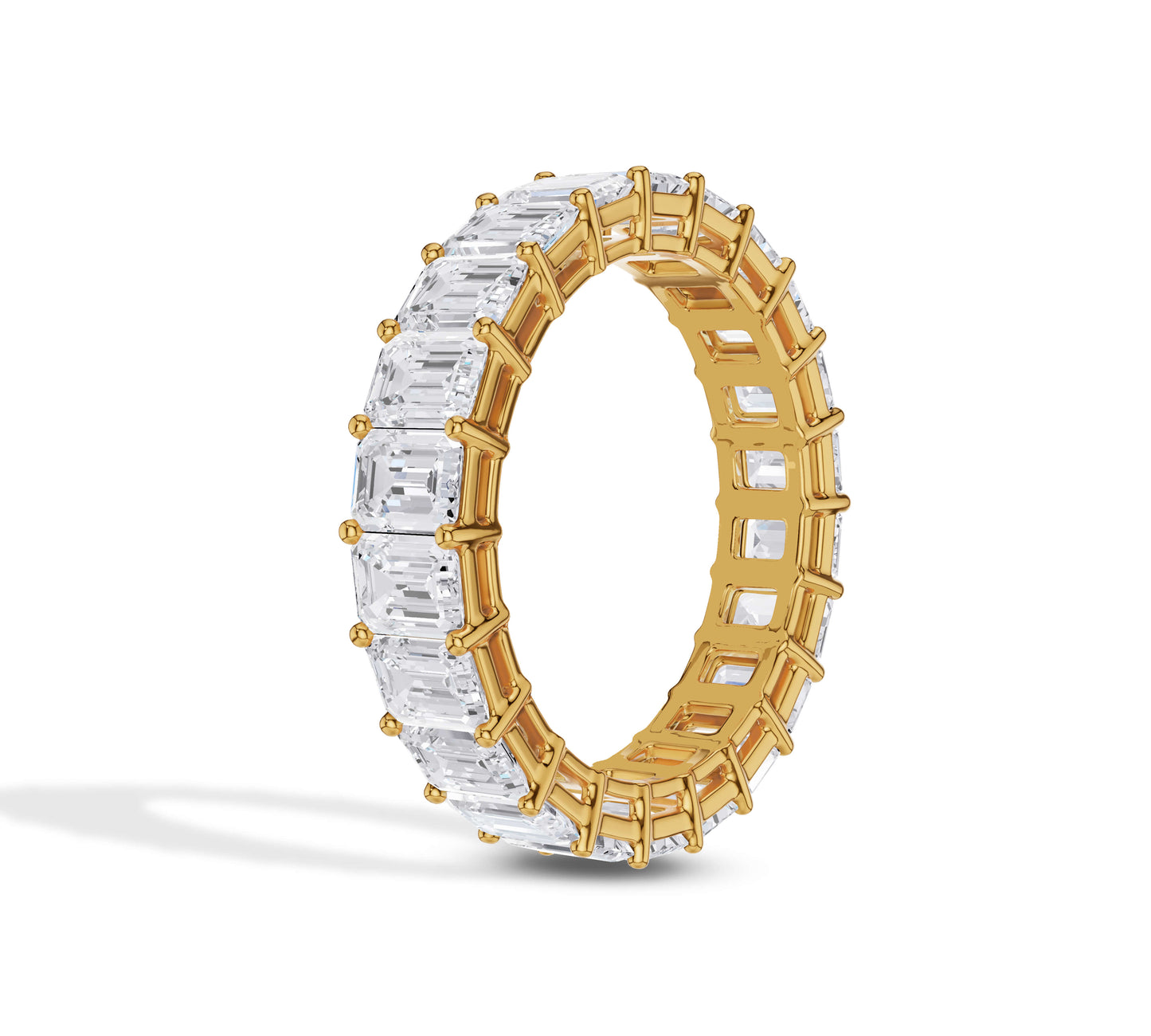 Statement eternity ring in yellow gold