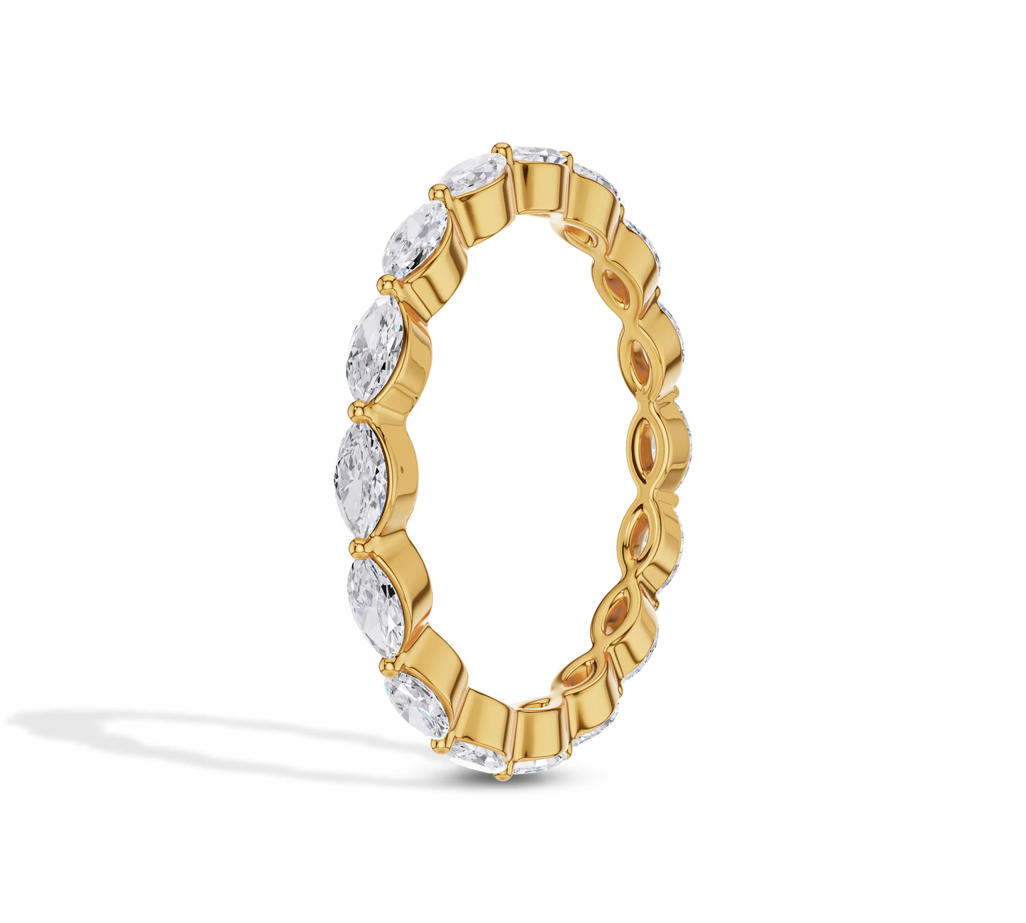 Fine yellow gold stacking ring