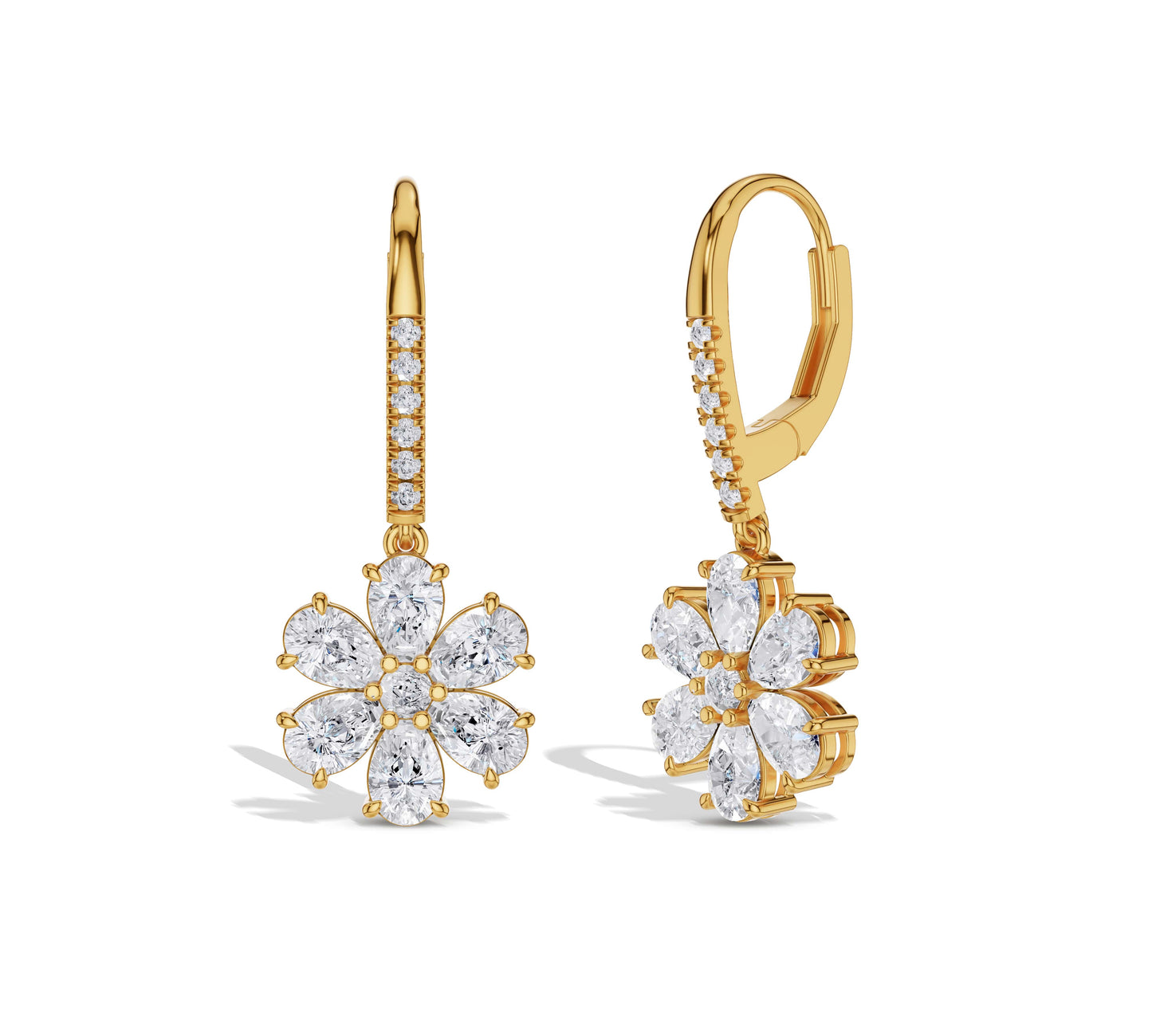 floral hoop earrings