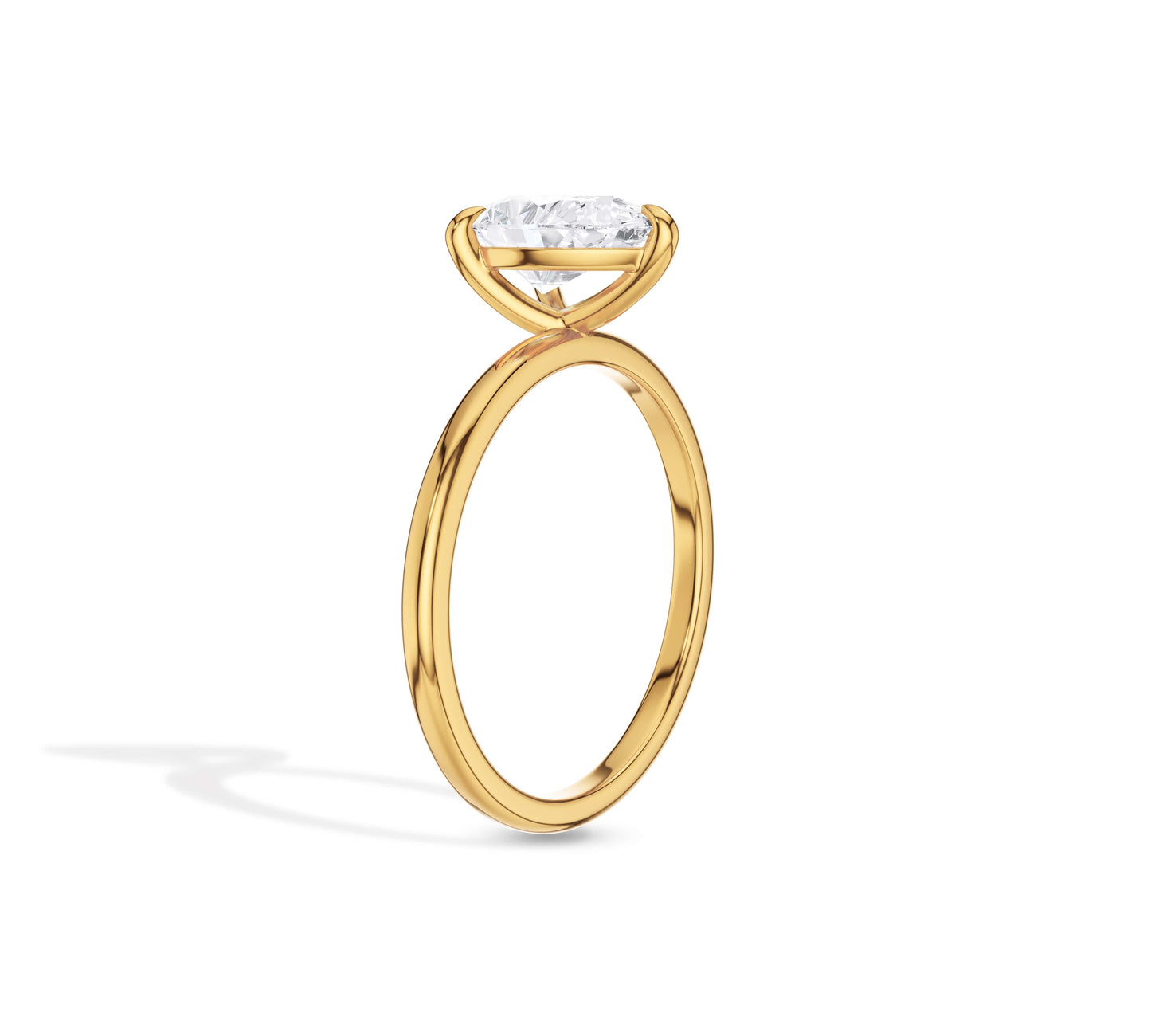 Classic yellow gold pear diamond engagement ring