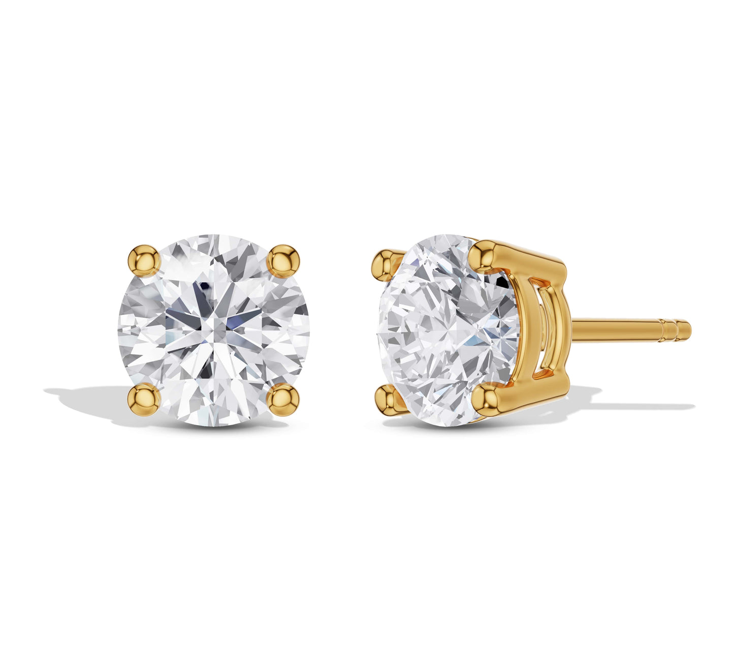 Brilliant round diamond earrings