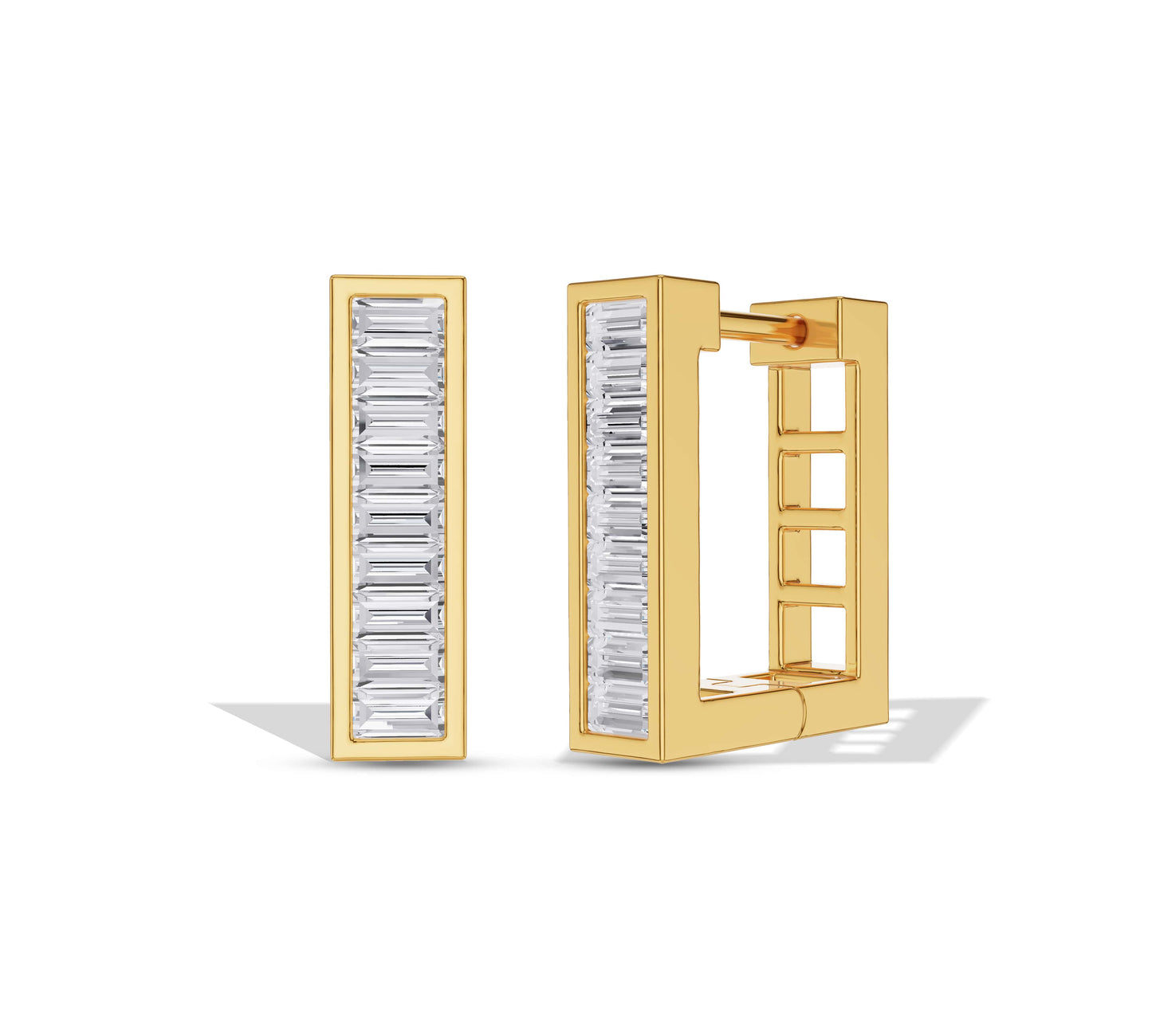 gold huggie hoop earrings