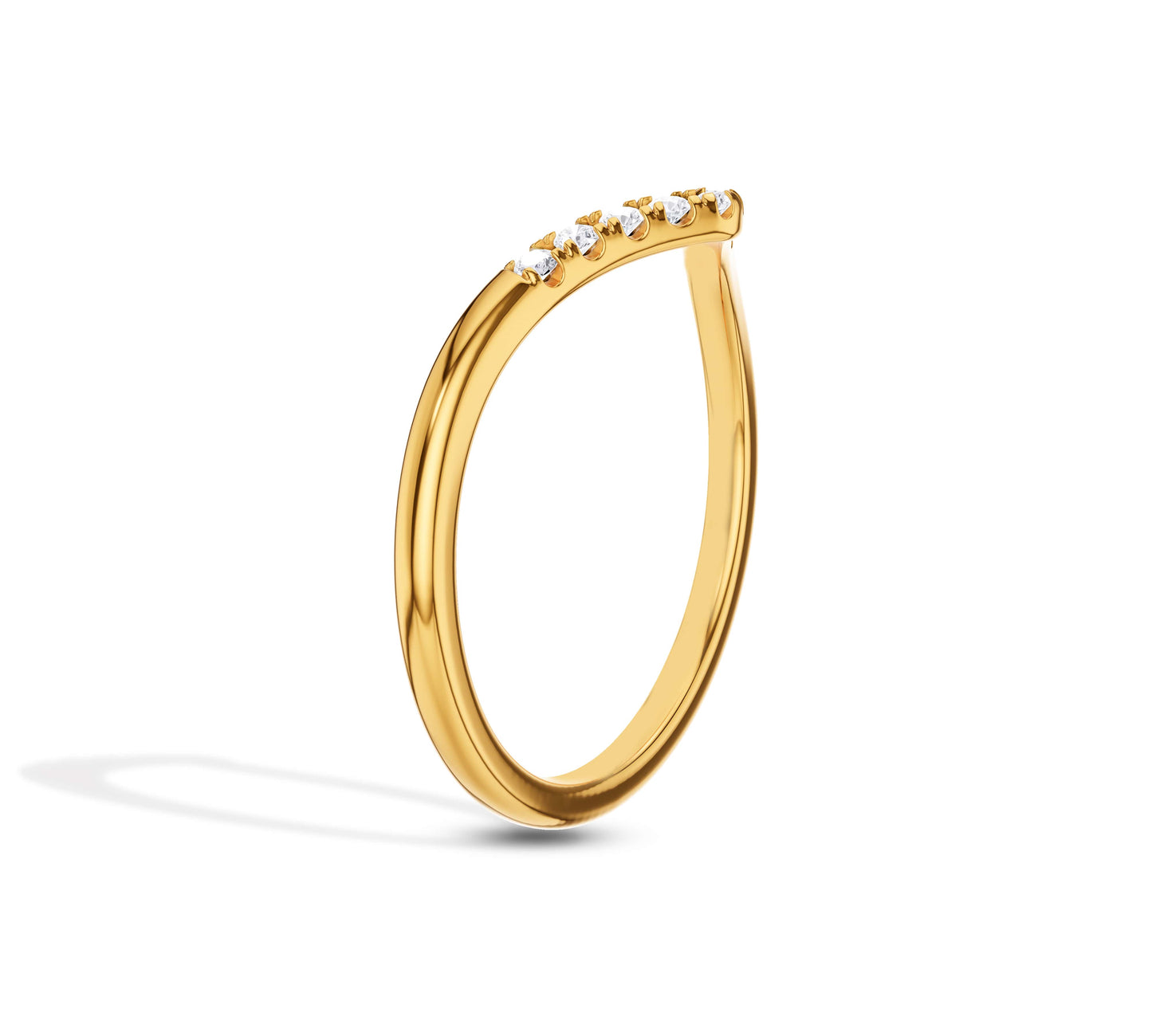 yellow gold stackable diamond rings