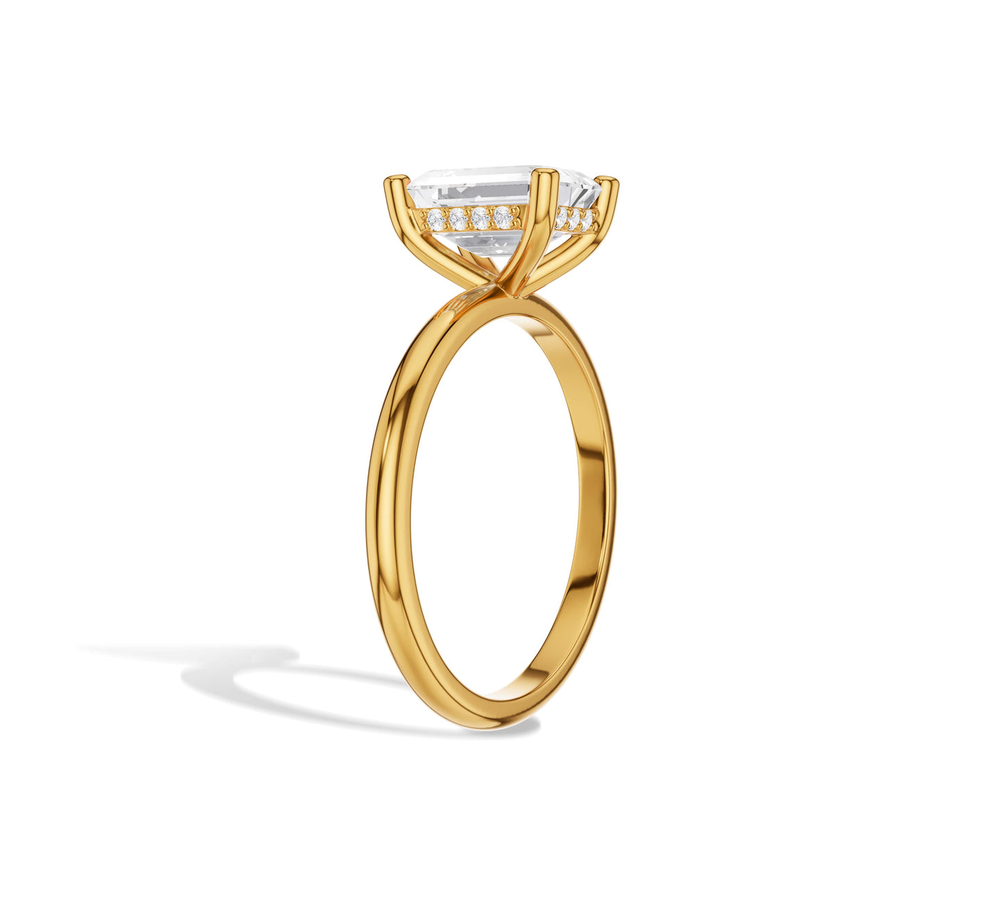 emerald cut diamond ring