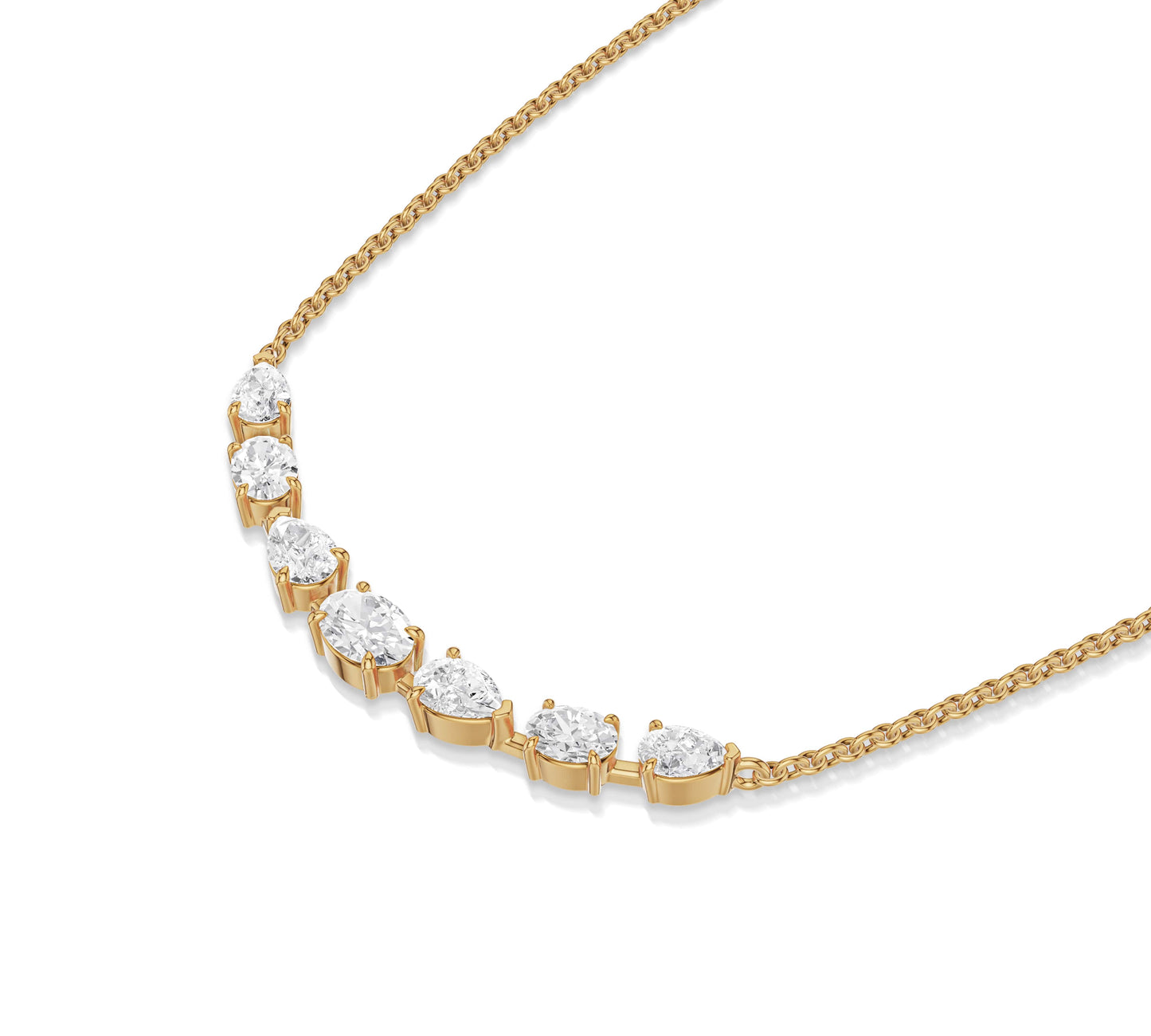 lab grown diamond bar necklace