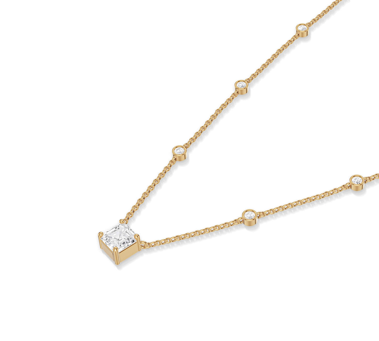 diamond on a necklace