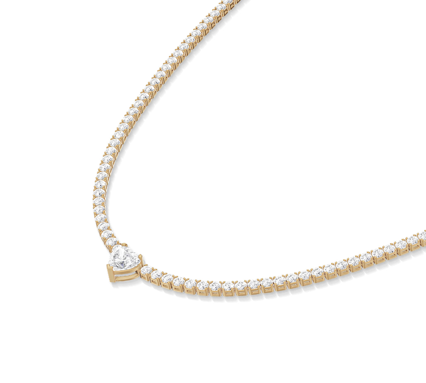 Diamond tennis necklace
