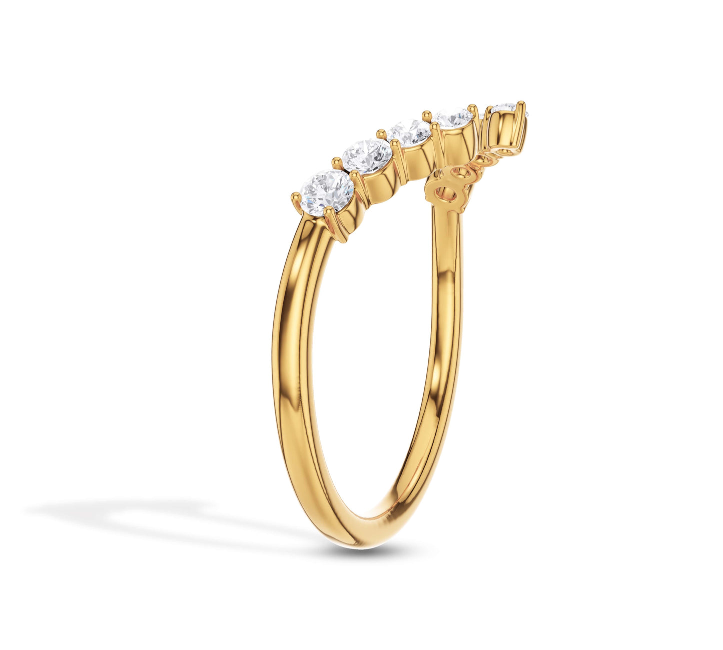 14k solid gold open wedding band