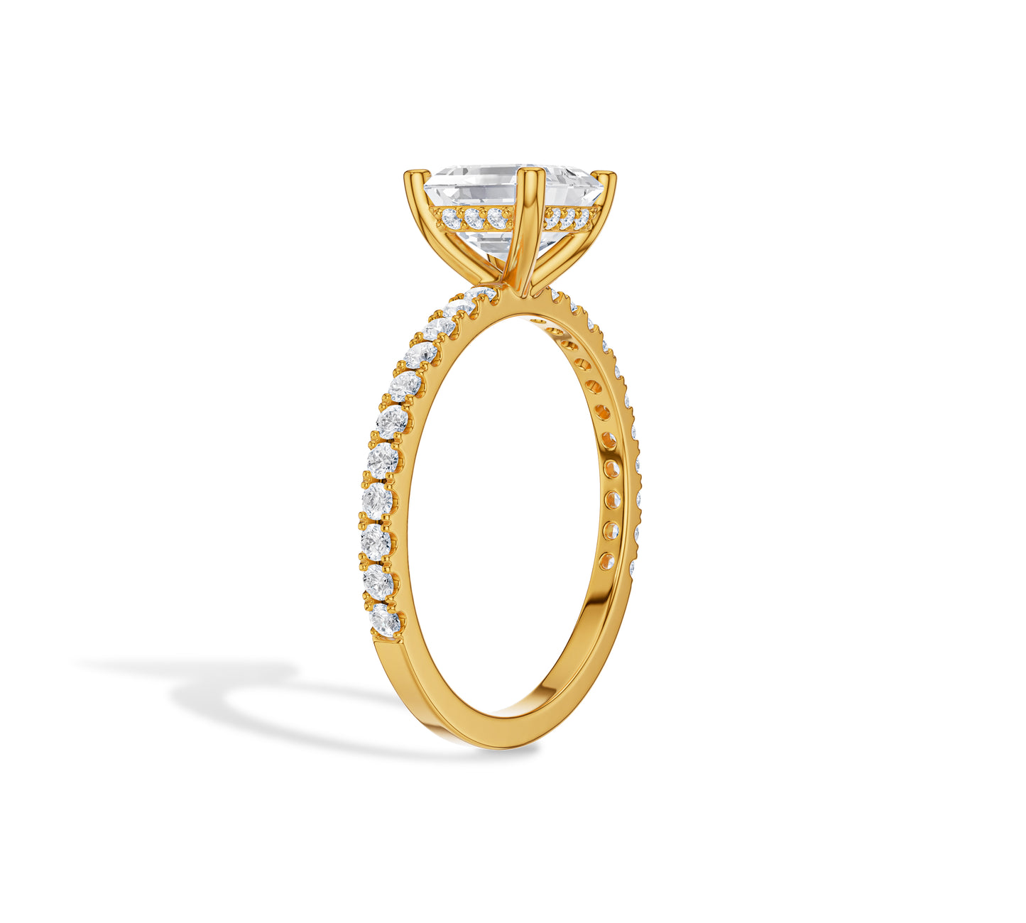 Asscher Cut Lab-Grown Diamond Engagement Ring