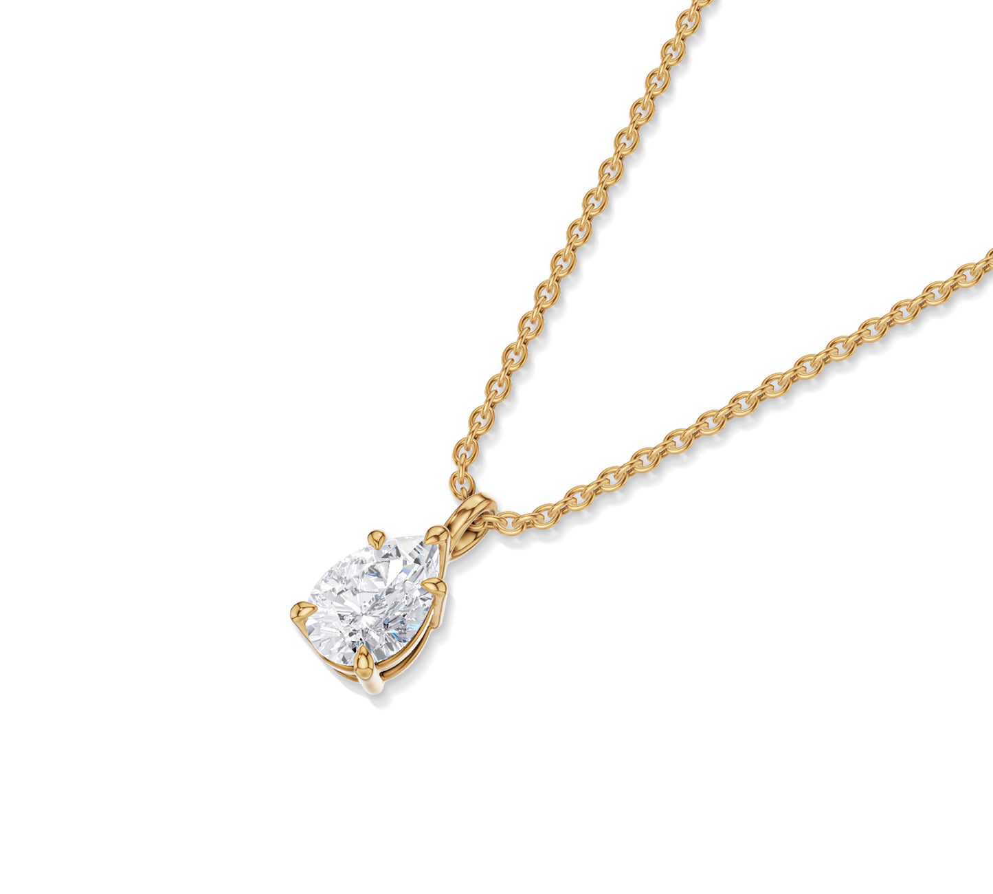 pear diamond solitaire necklace
