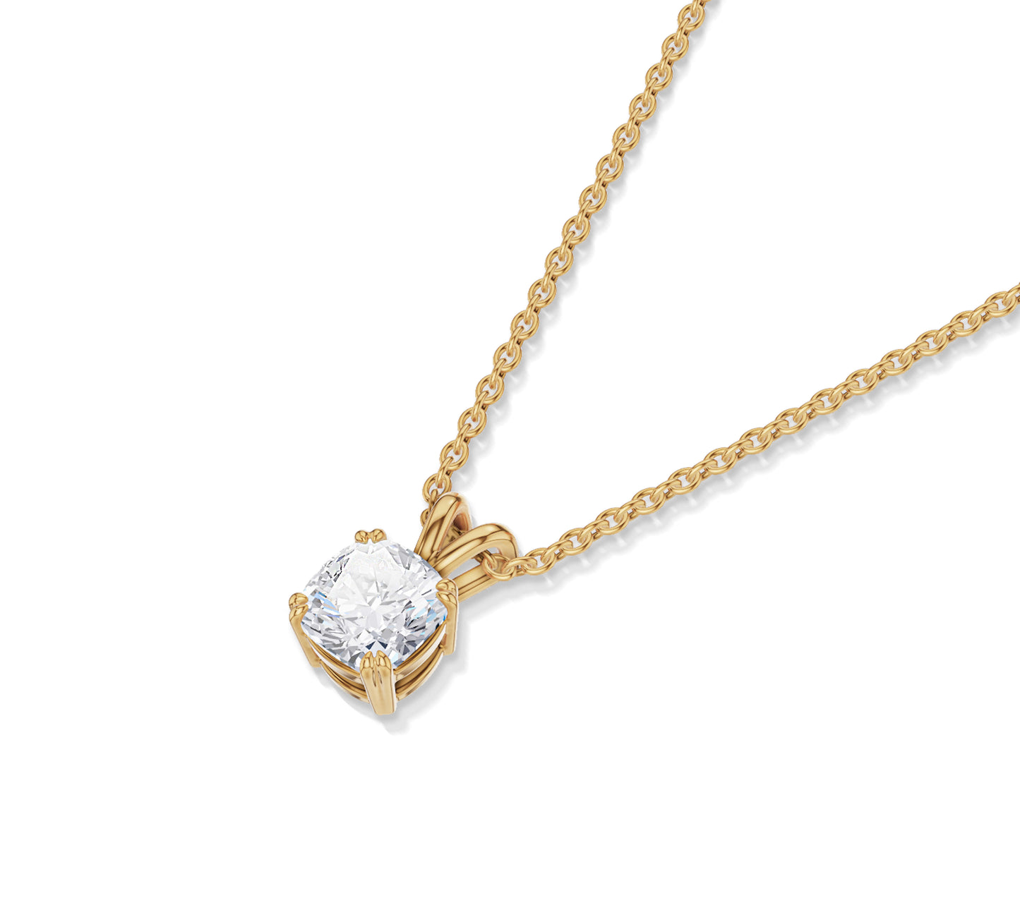 yellow gold diamond necklace for women