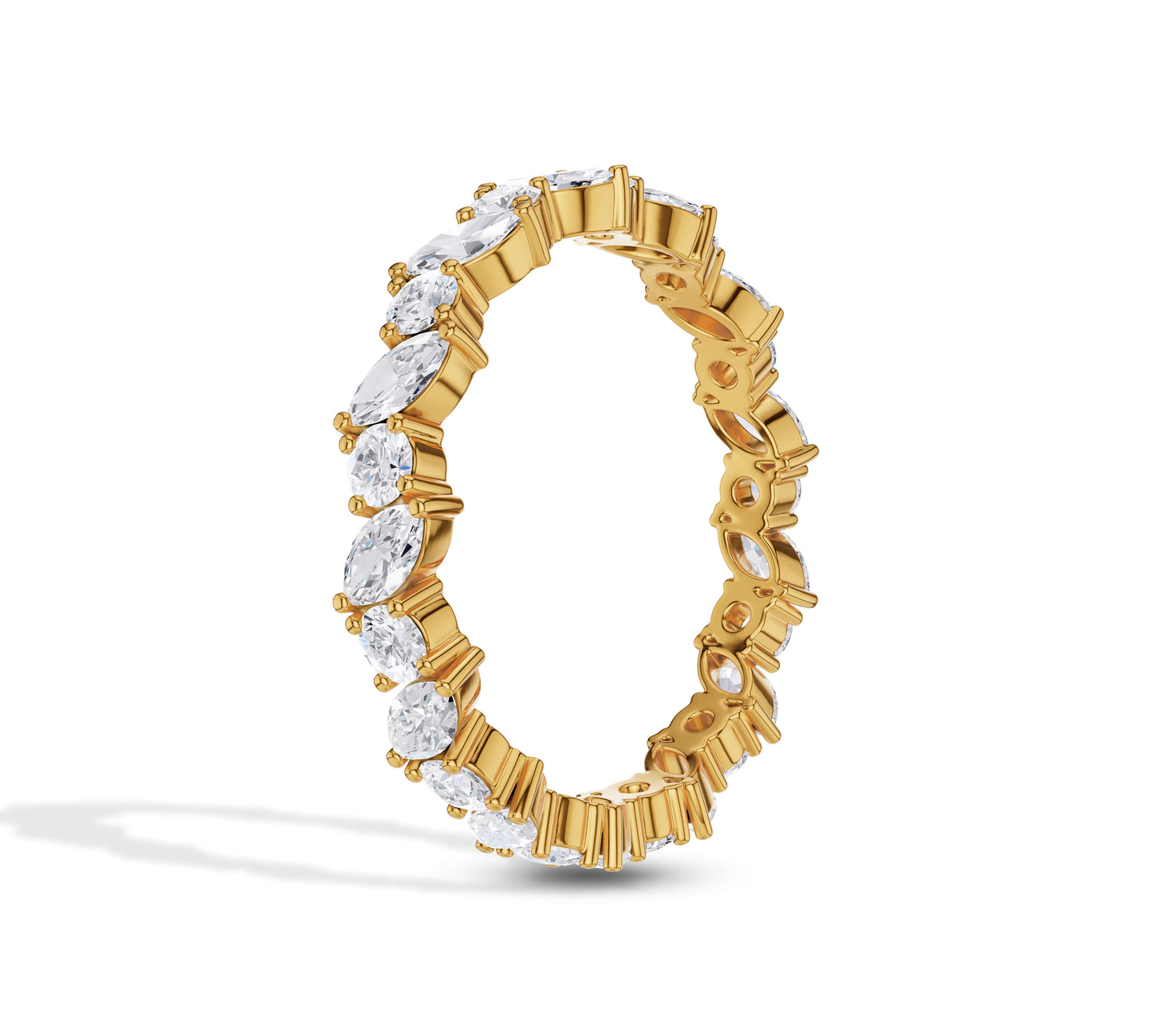Elegant marquise gold ring for women