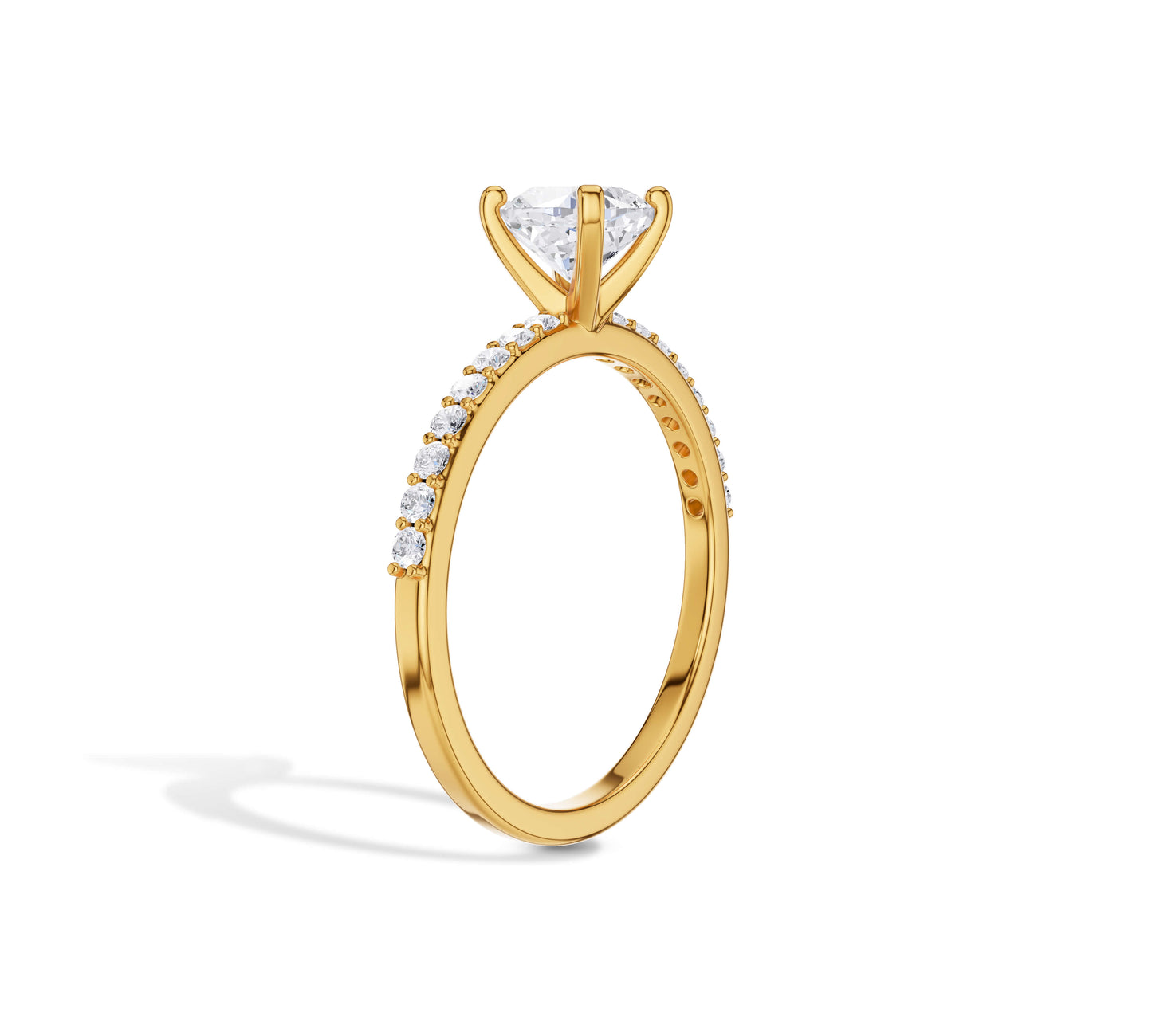 cushion diamond pave engagement rings