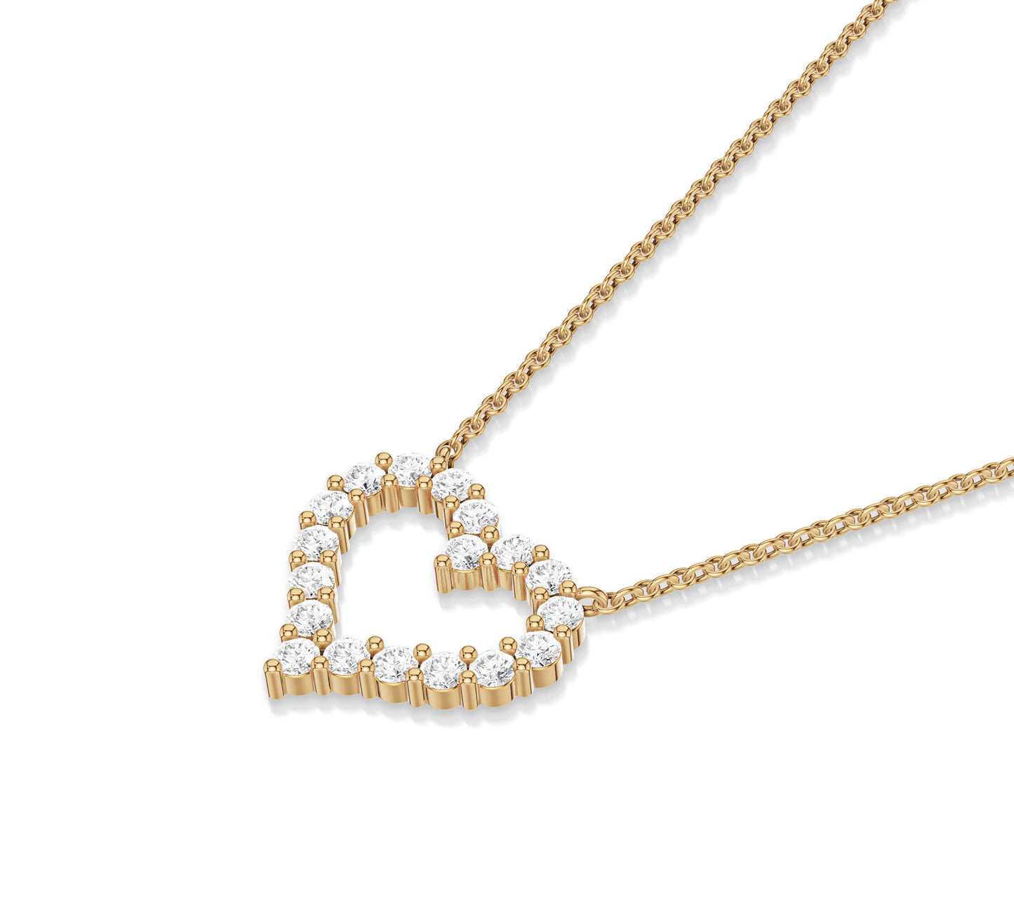 diamond necklace with heart