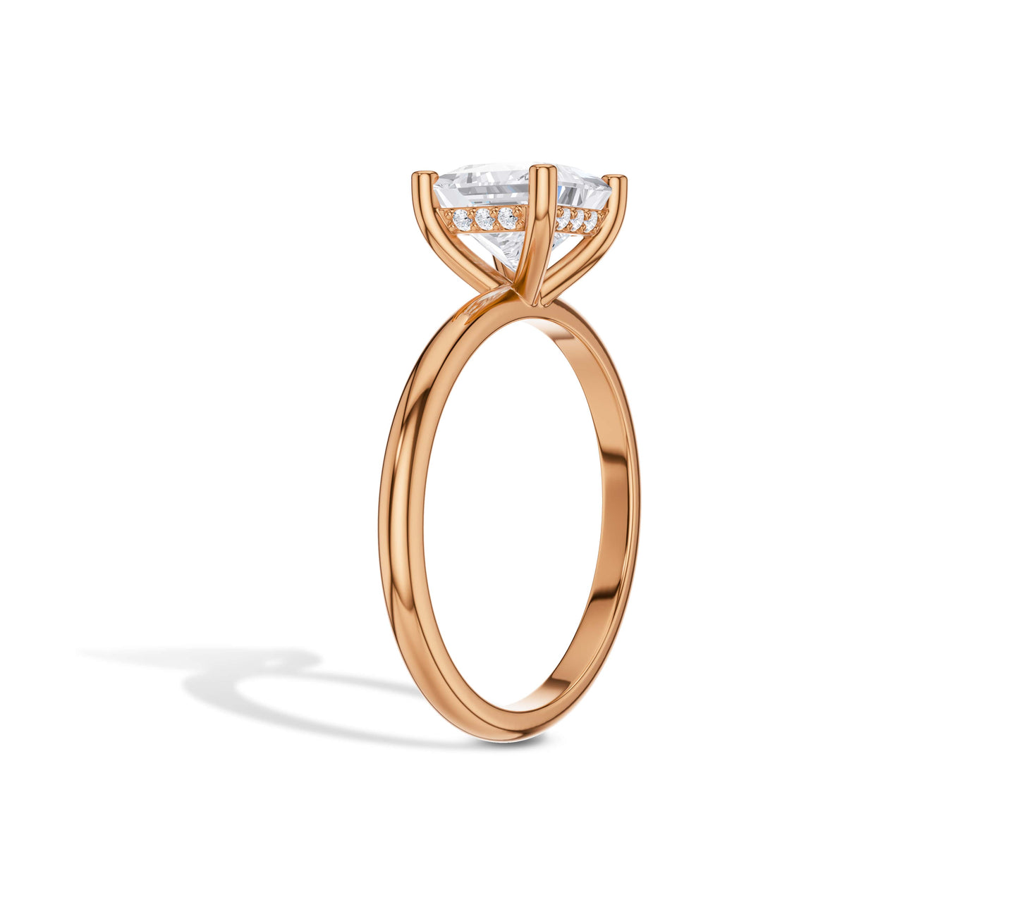 Princess Diamond Hidden Halo Engagement Ring
